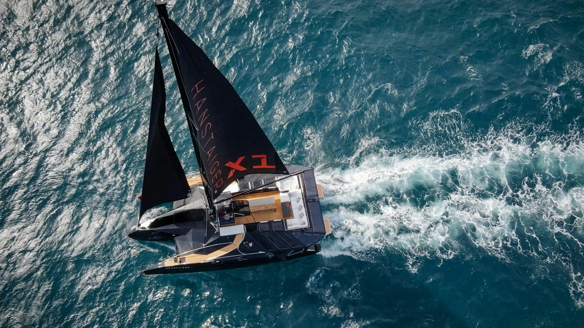 a boat in the water aboard X1 Yacht for Sale