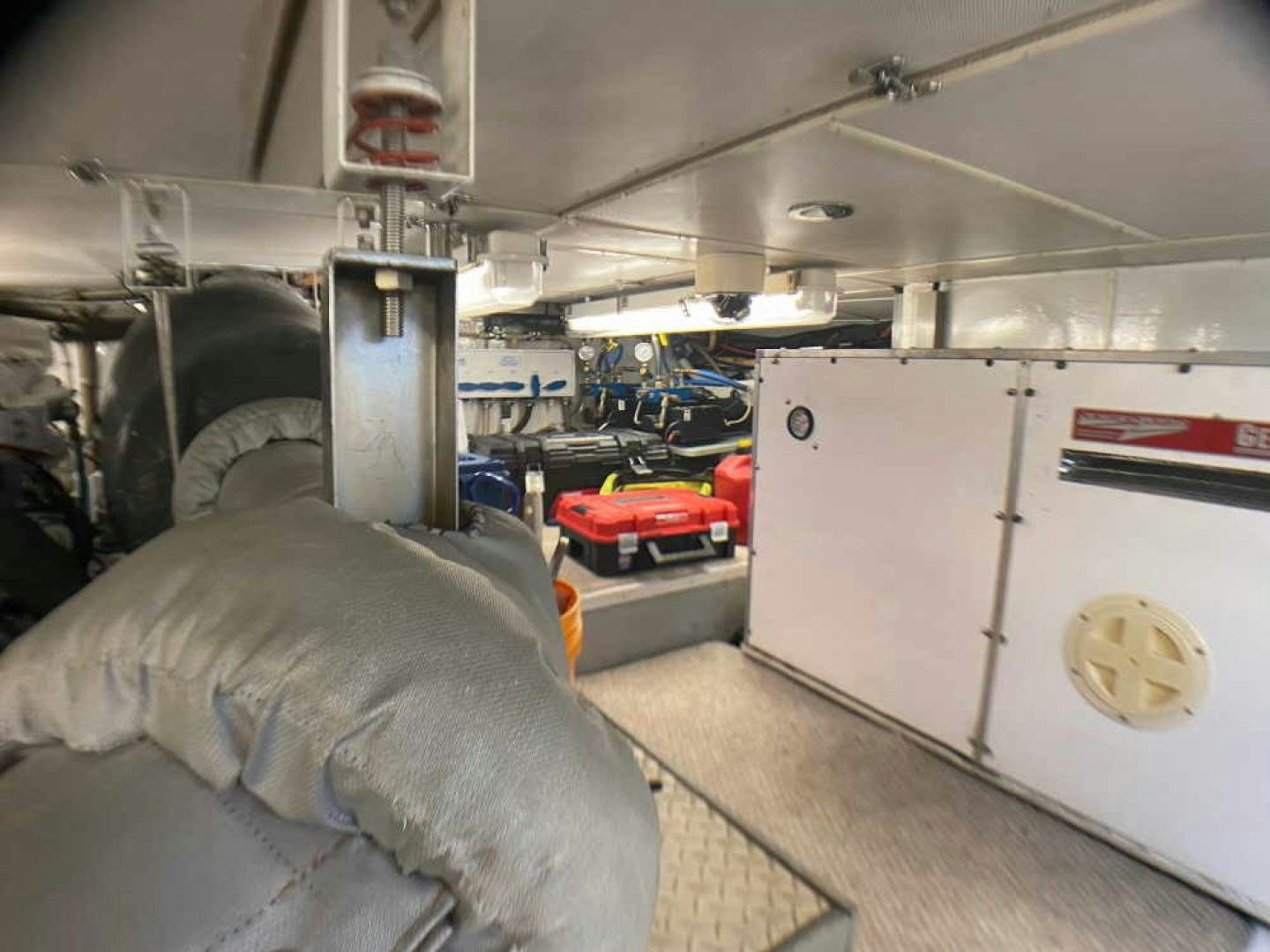 a room with a large machine aboard RHINO 1 Yacht for Sale