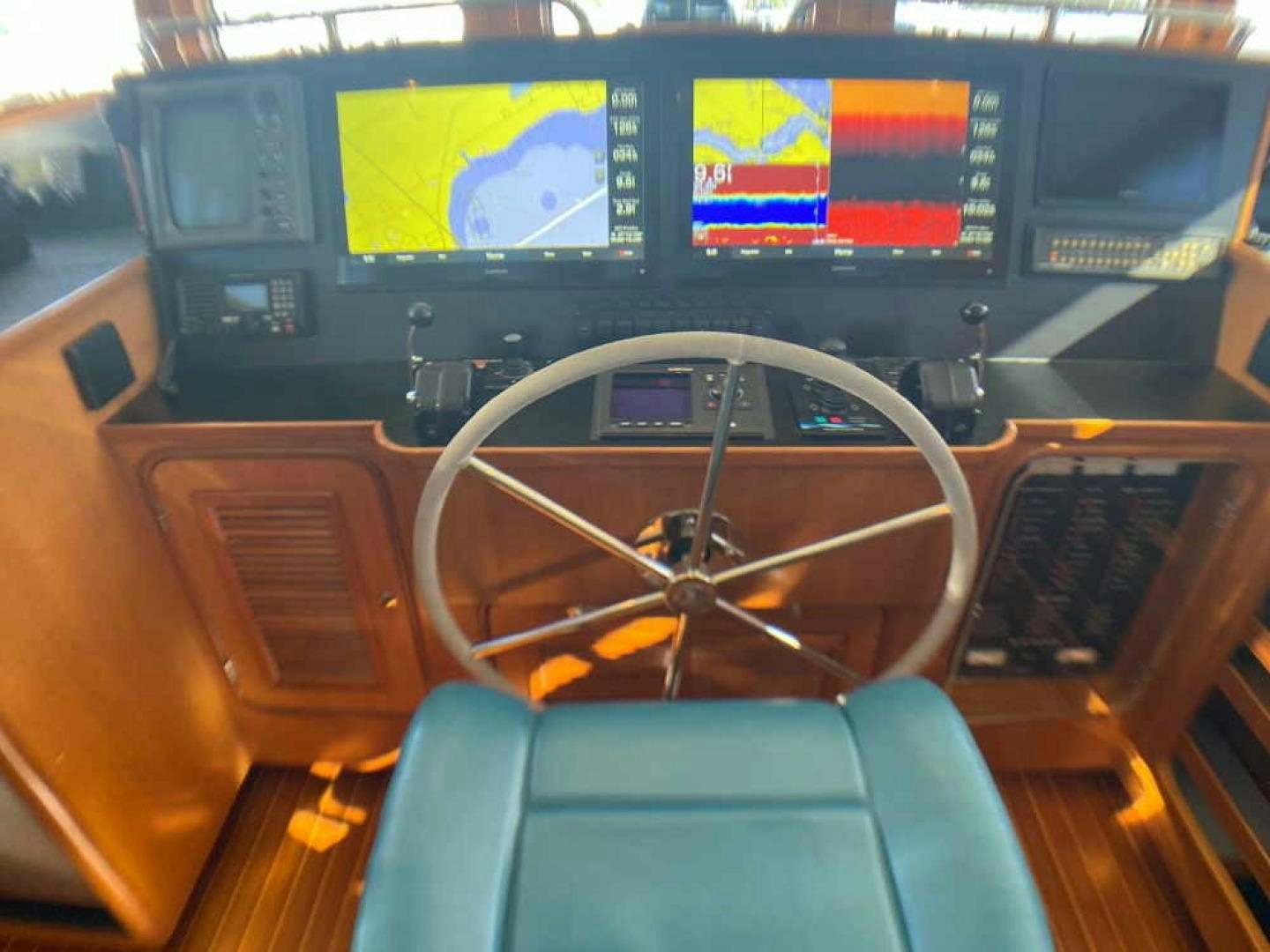 inside of a vehicle aboard RHINO 1 Yacht for Sale