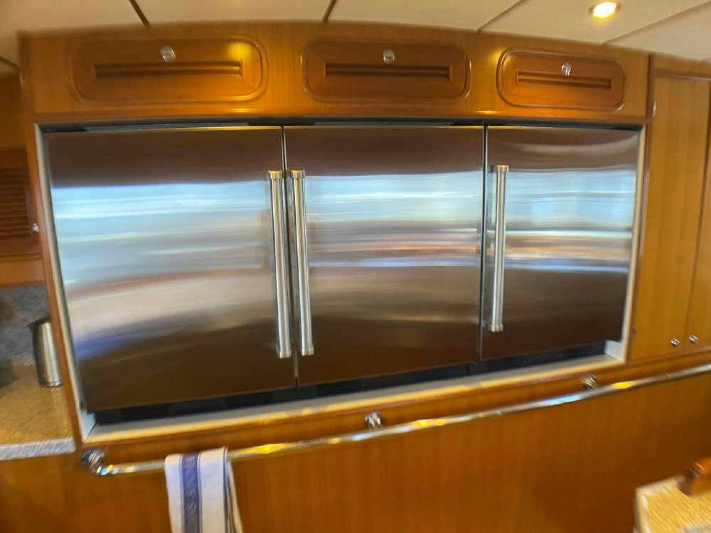 a silver microwave oven aboard RHINO 1 Yacht for Sale