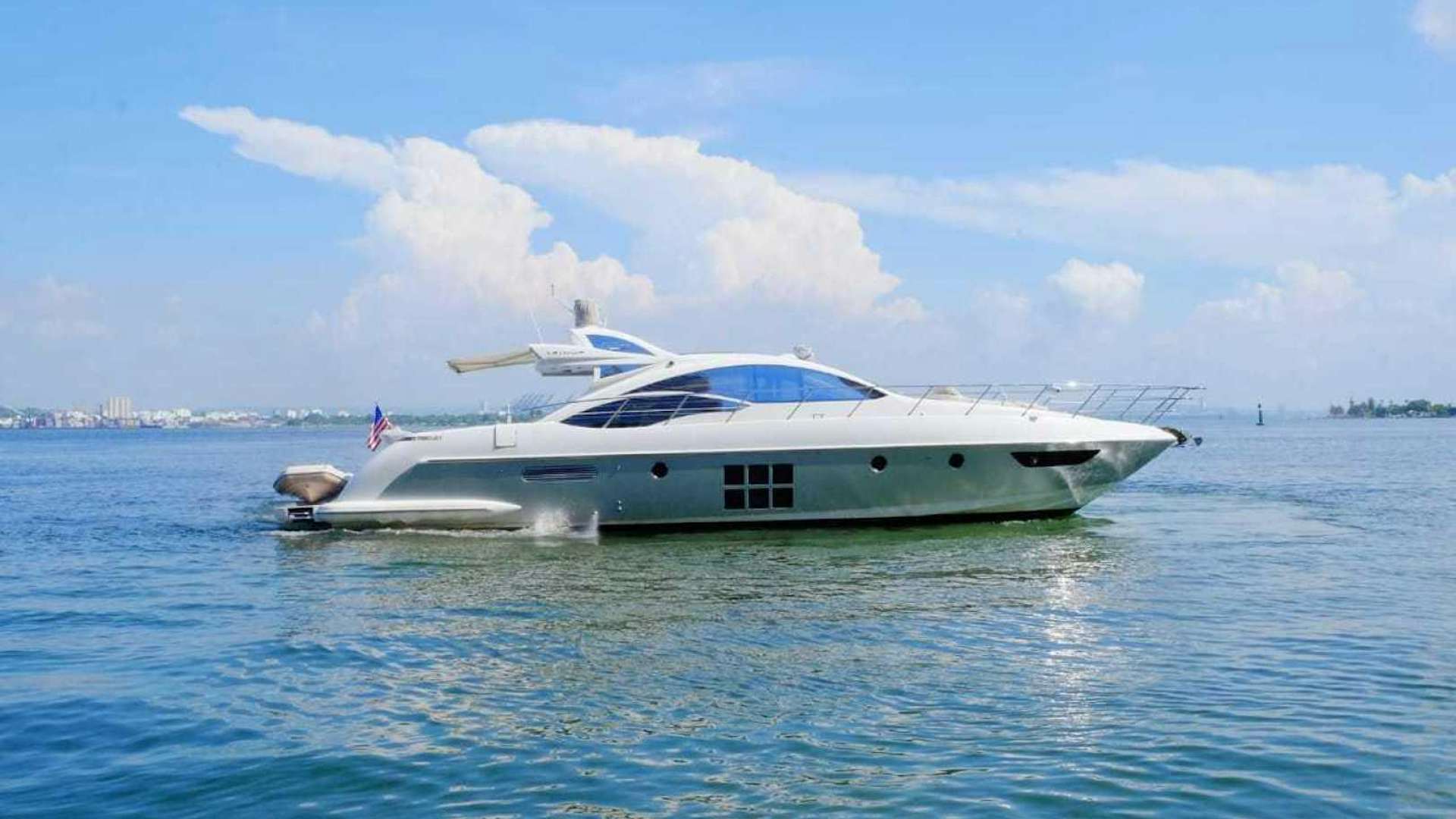 a boat in the water aboard Venecia Yacht for Sale