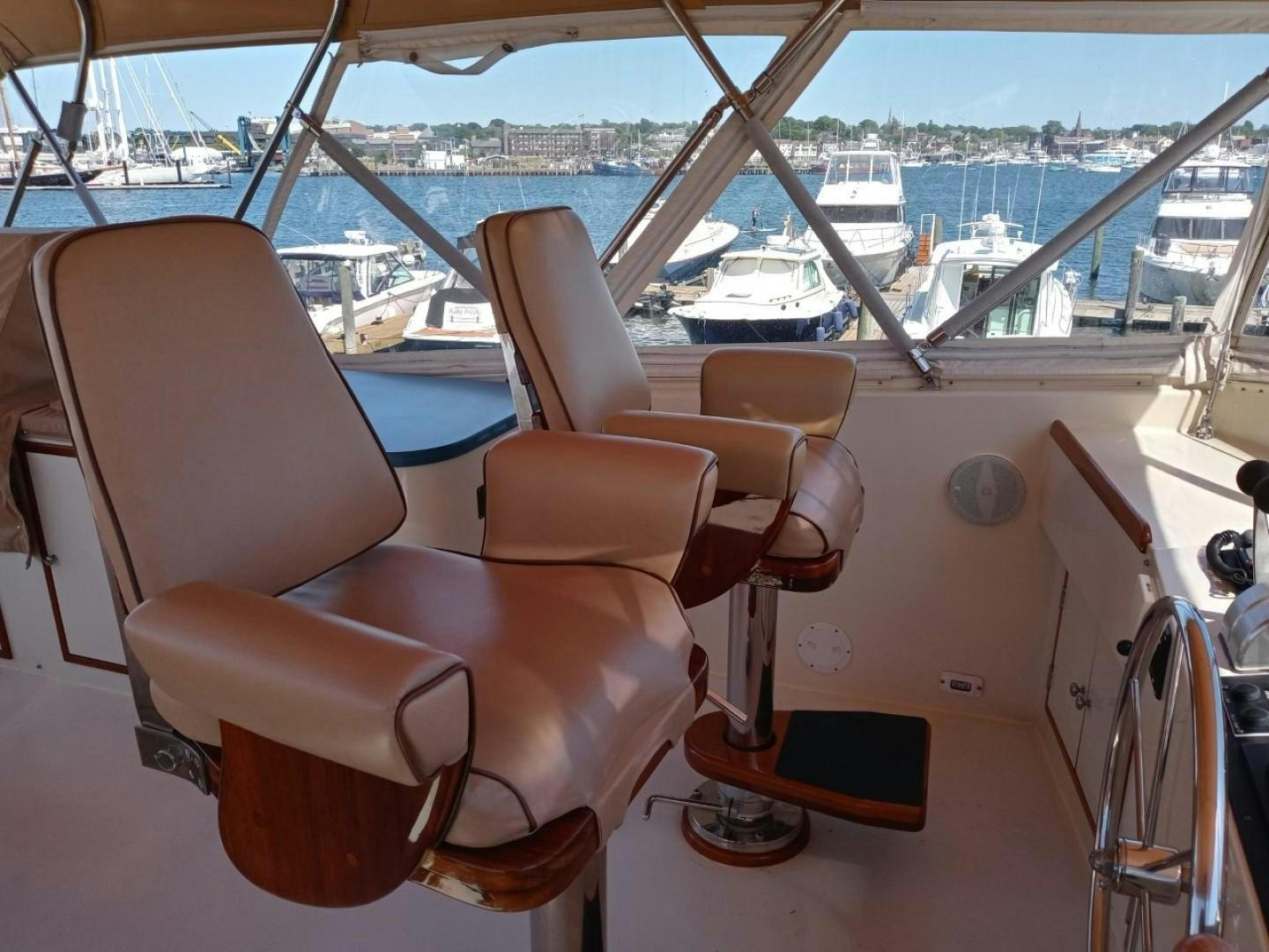 the inside of a boat aboard DESTINATION Yacht for Sale