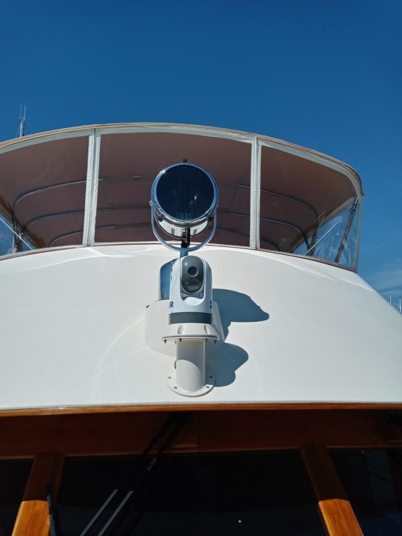a light bulb on a ceiling aboard DESTINATION Yacht for Sale