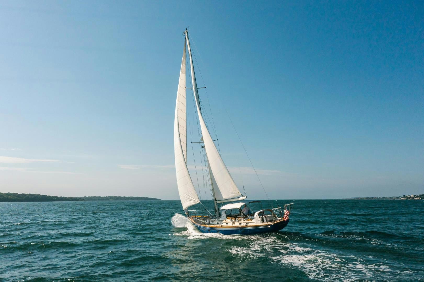 a sailboat on the water aboard SHOWTIME Yacht for Sale
