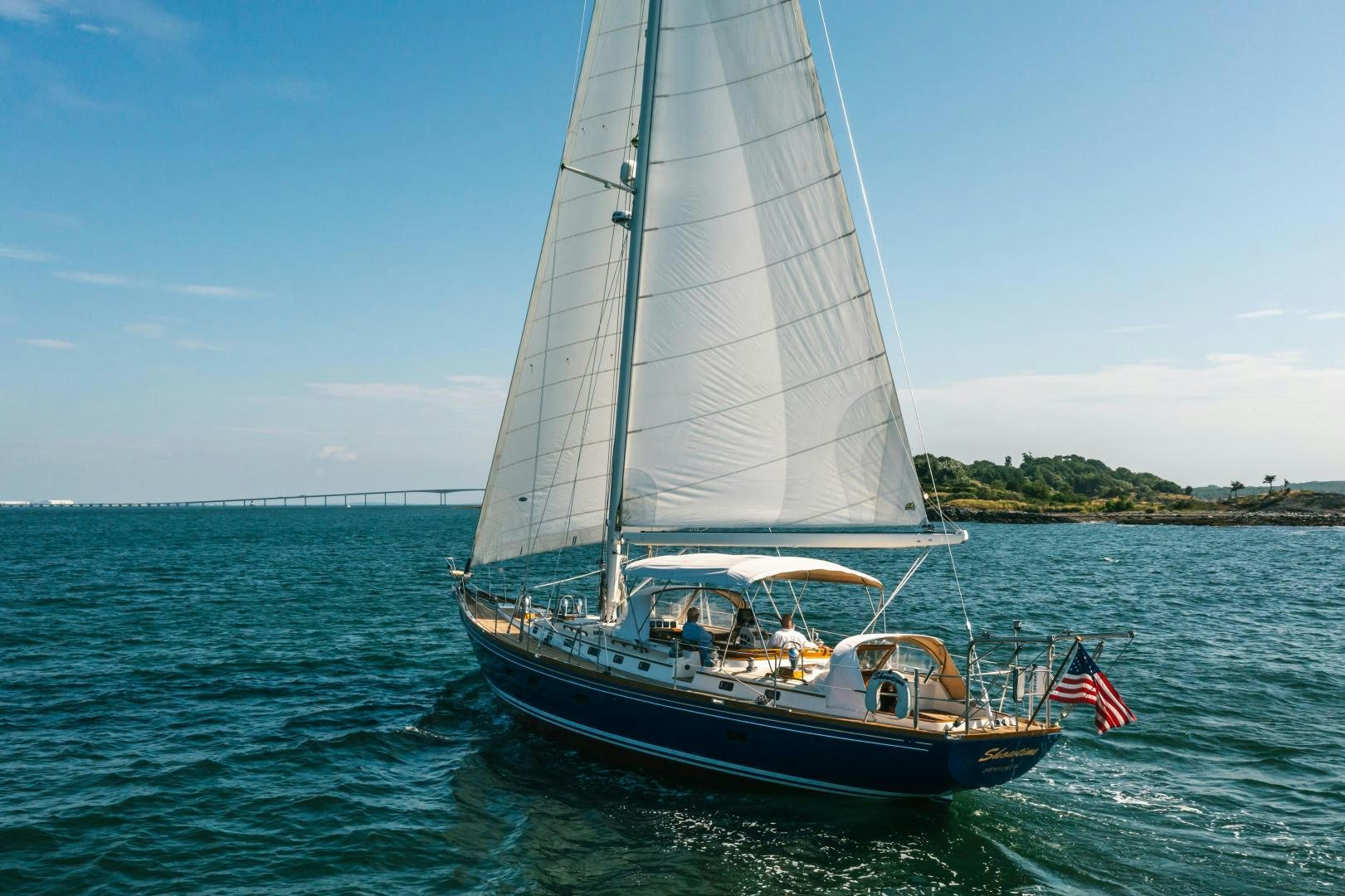 a boat on the water aboard SHOWTIME Yacht for Sale