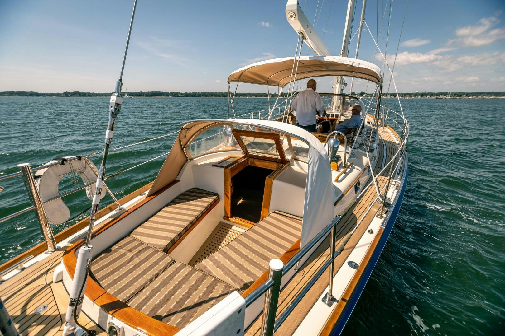 a boat with people on it aboard SHOWTIME Yacht for Sale