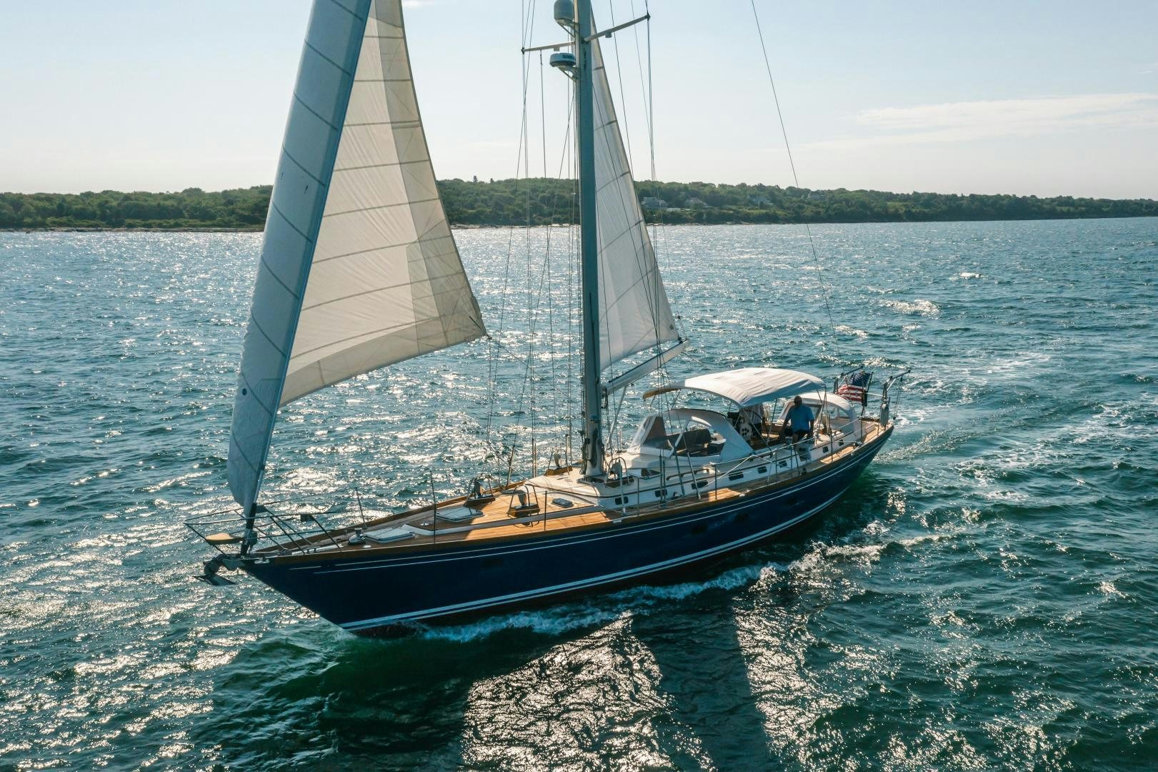 a sailboat on the water aboard SHOWTIME Yacht for Sale