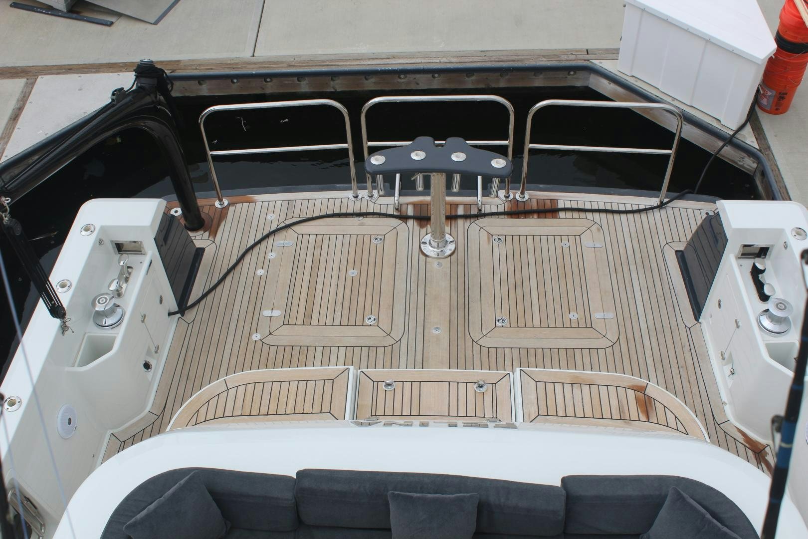 the inside of a car aboard FELINA Yacht for Sale