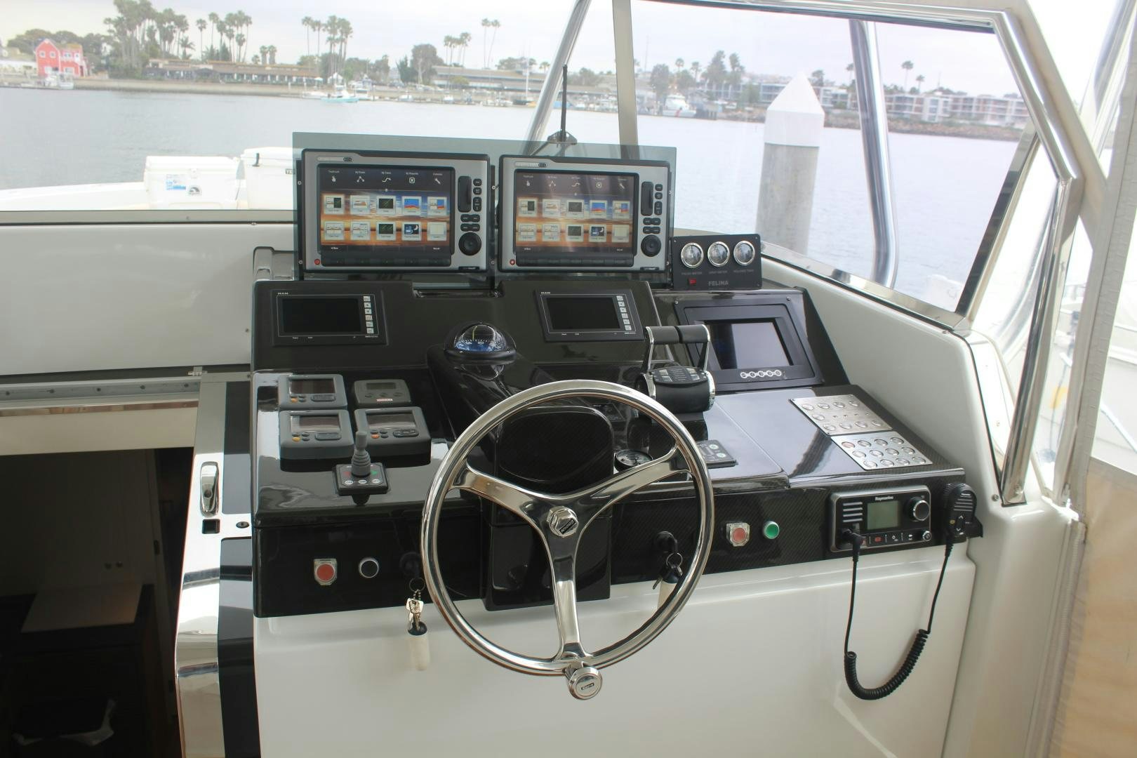 inside of a vehicle aboard FELINA Yacht for Sale