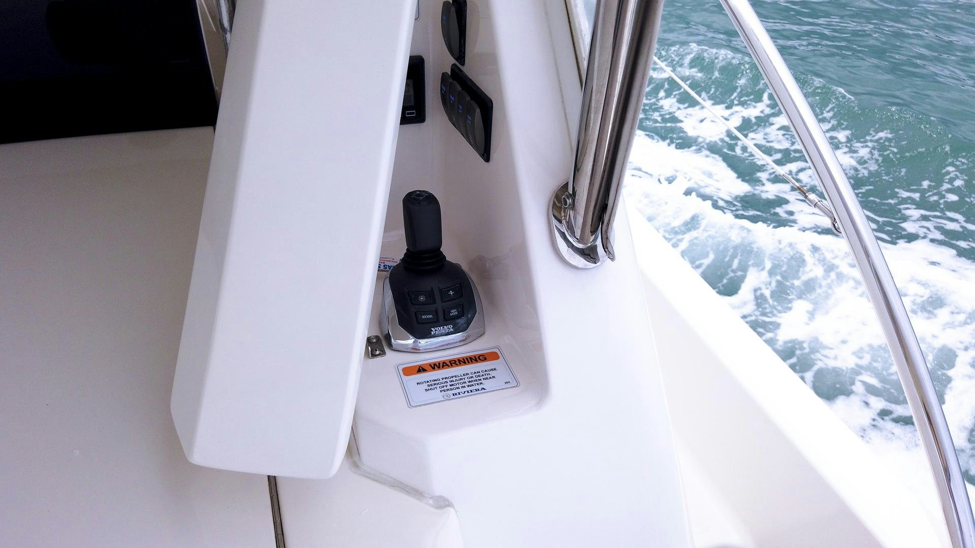 a white machine with a black cap aboard SURVIVOR Yacht for Sale
