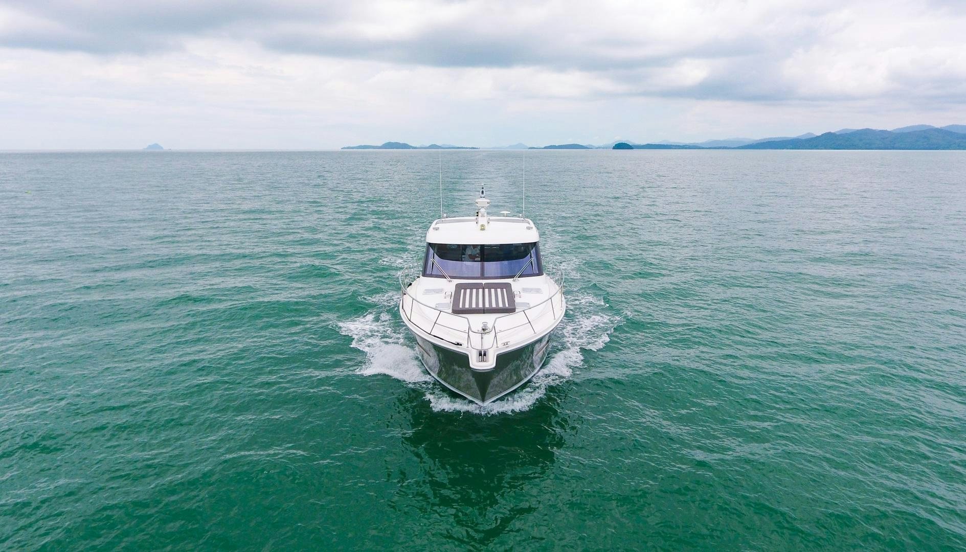 a boat in the water aboard SURVIVOR Yacht for Sale