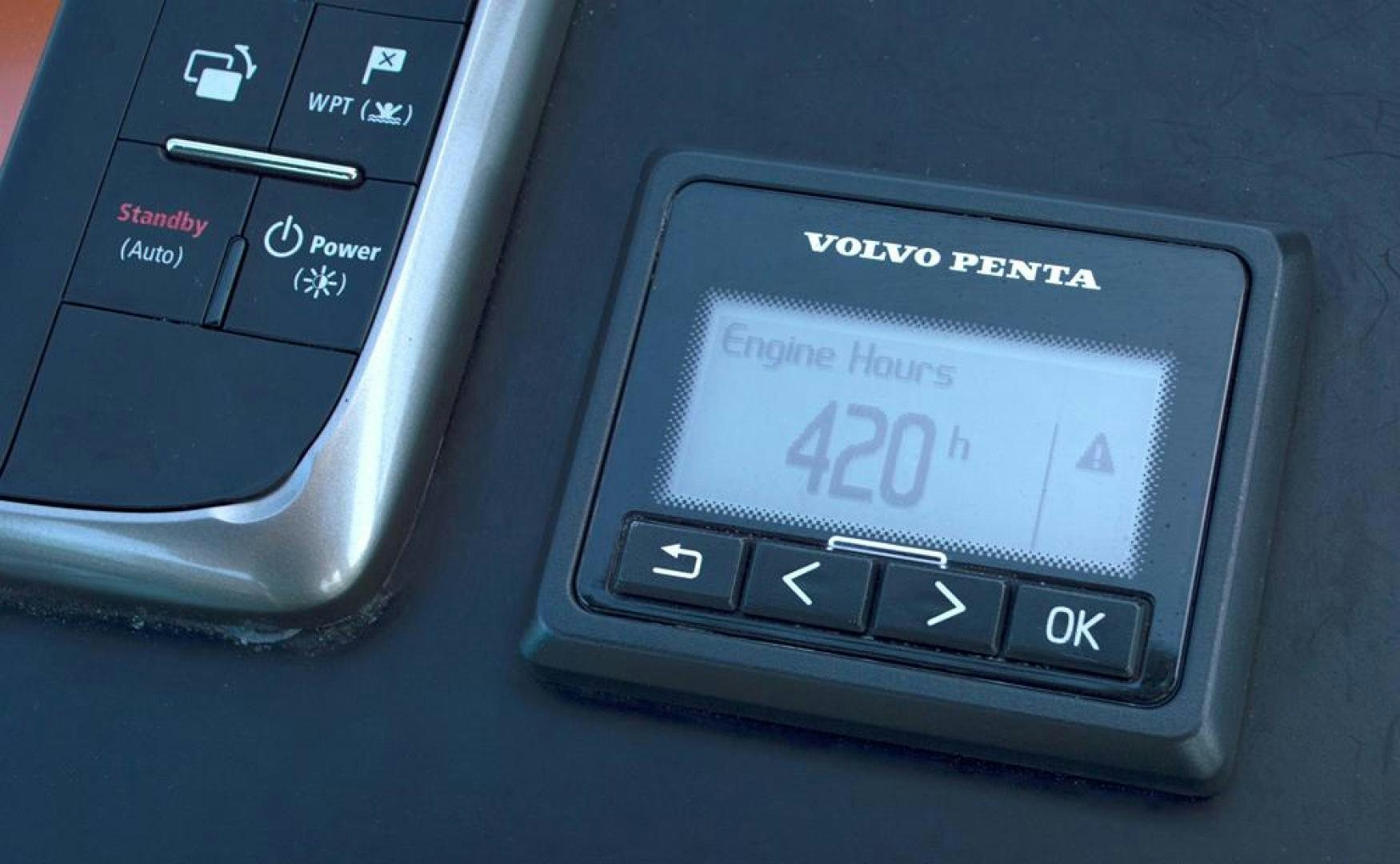 a close-up of a calculator aboard LANGARA Yacht for Sale