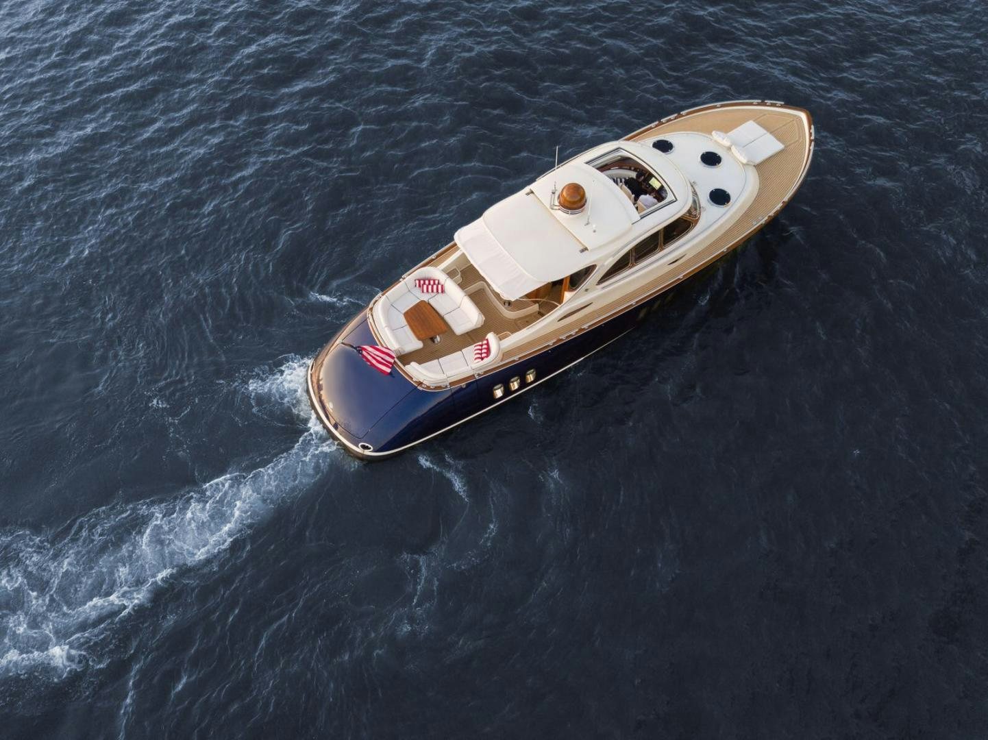 a space ship in the water aboard ALMOST HEAVEN Yacht for Sale