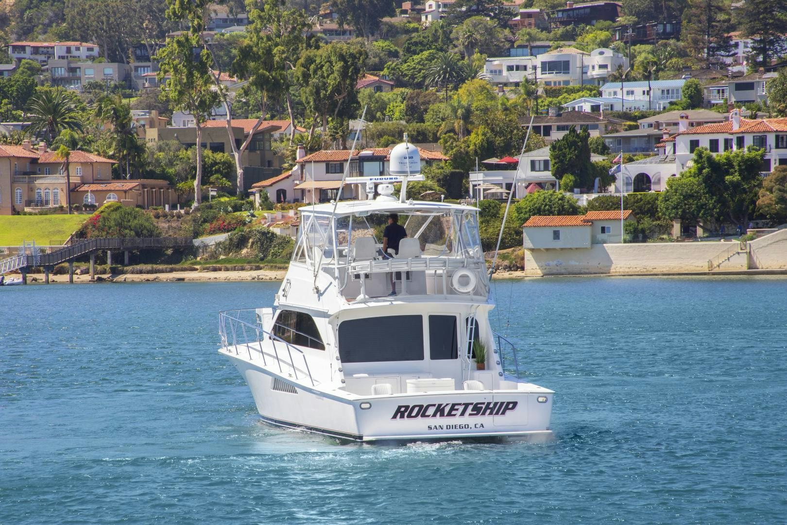 a boat on the water aboard ROCKETSHIP Yacht for Sale