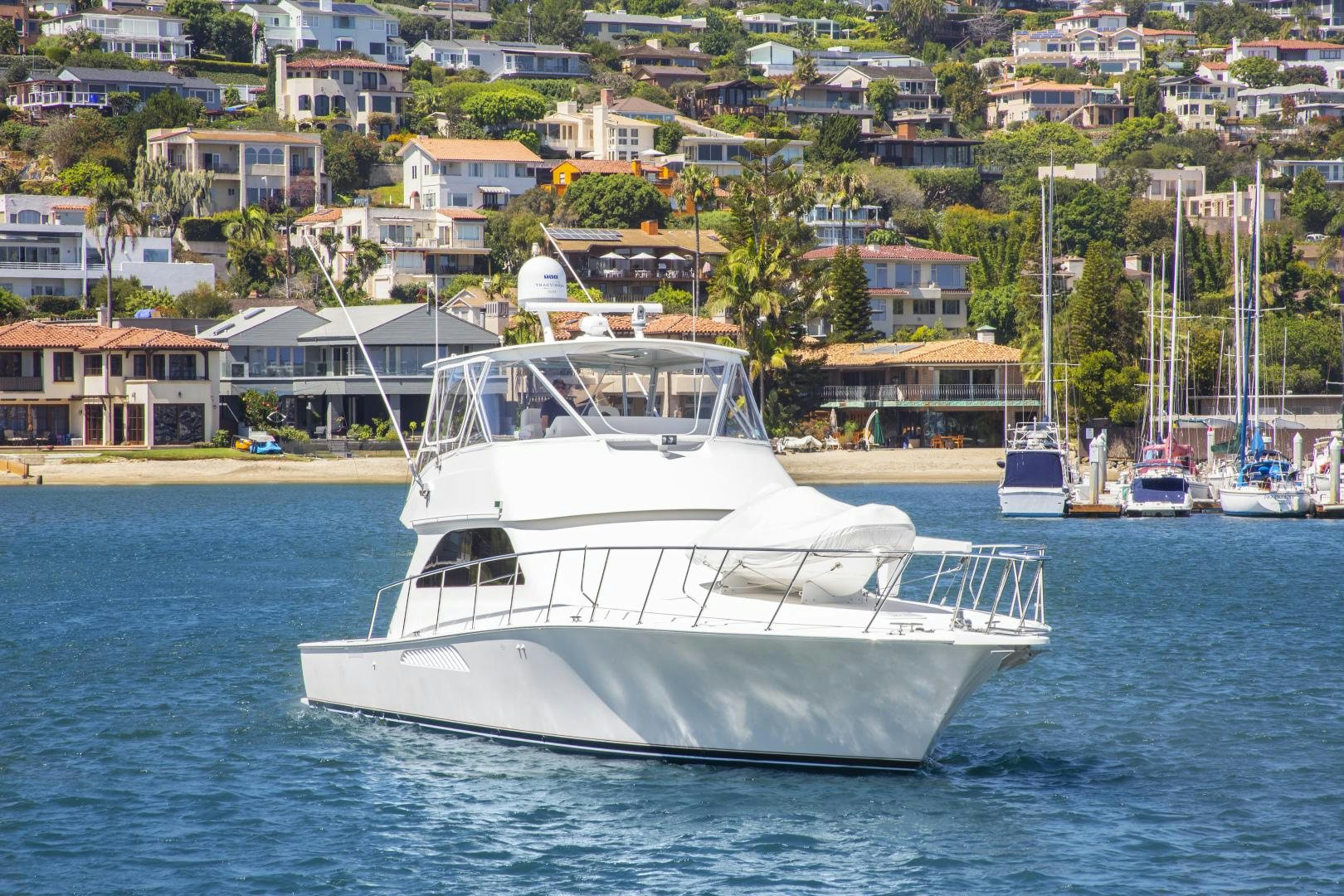 a white boat in the water aboard ROCKETSHIP Yacht for Sale