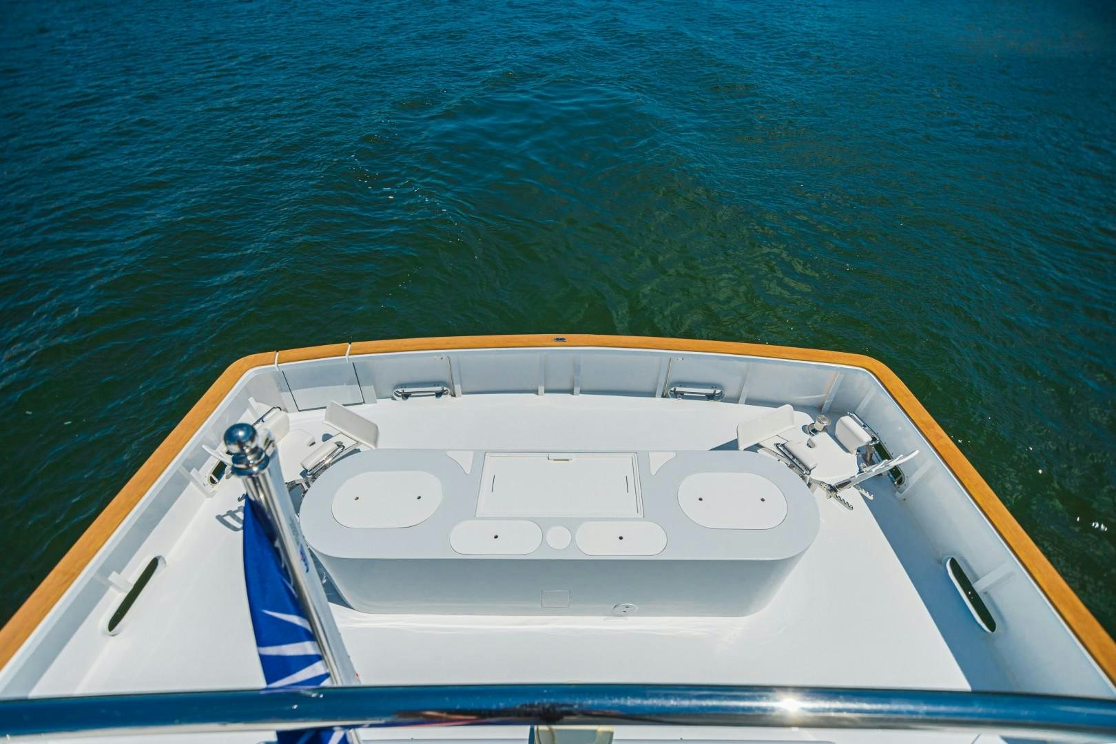 a boat on the water aboard NO BOUNDARIES Yacht for Sale