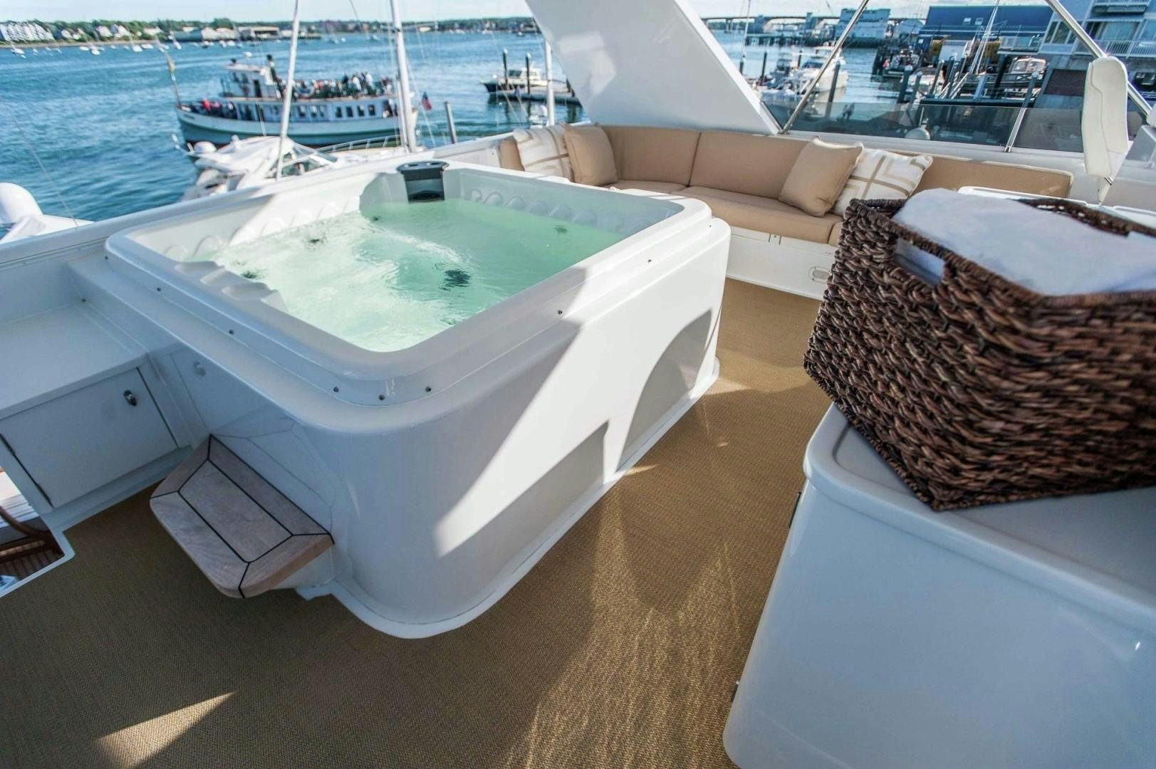 a boat on a deck aboard PROBABILTY Yacht for Sale
