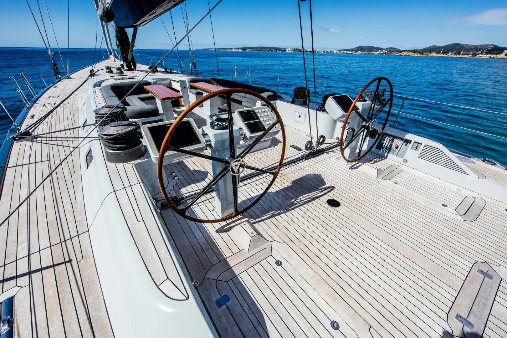 the front of a boat aboard SAVUKE Yacht for Sale