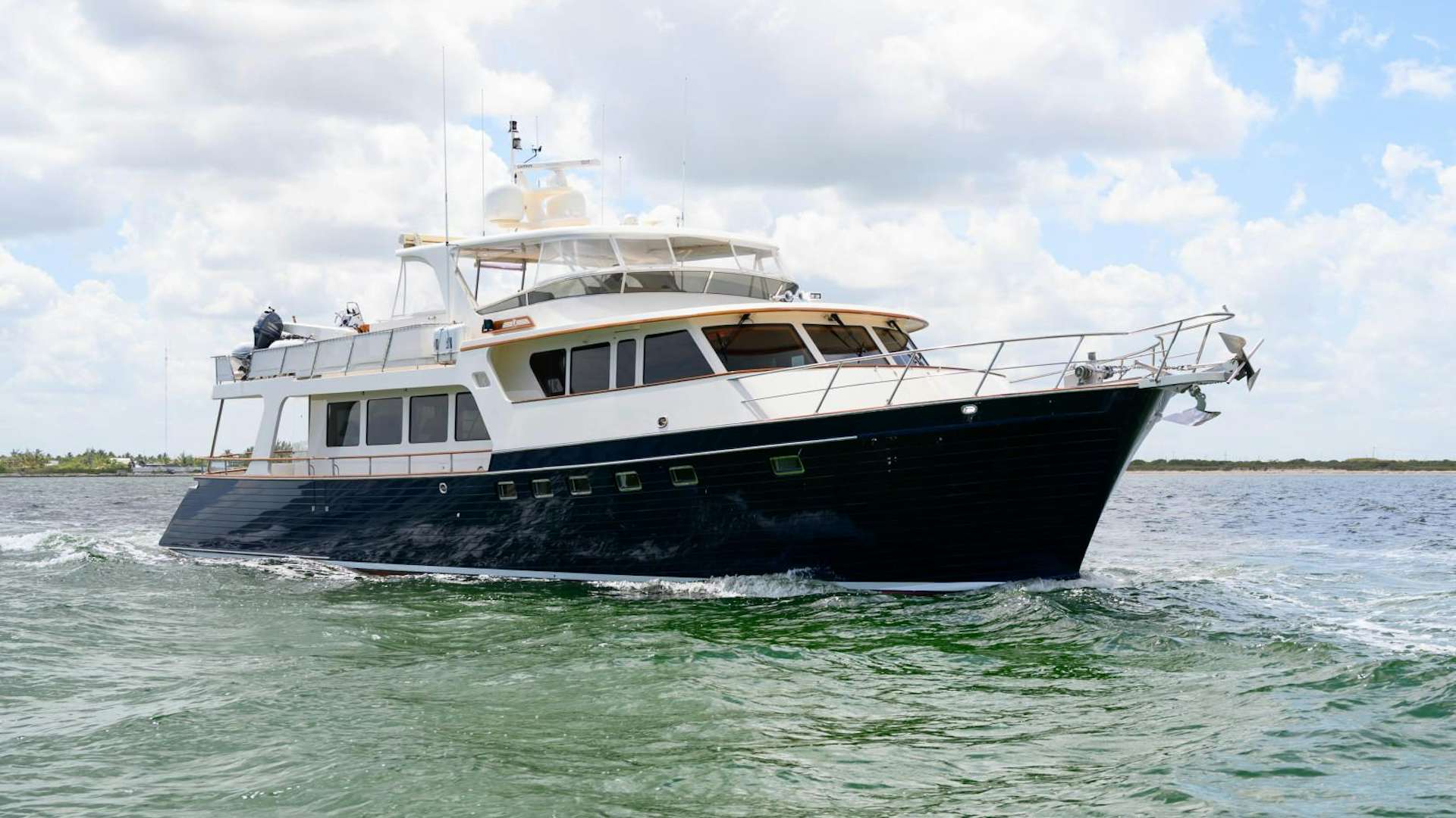 a boat in the water aboard VK Yacht for Sale