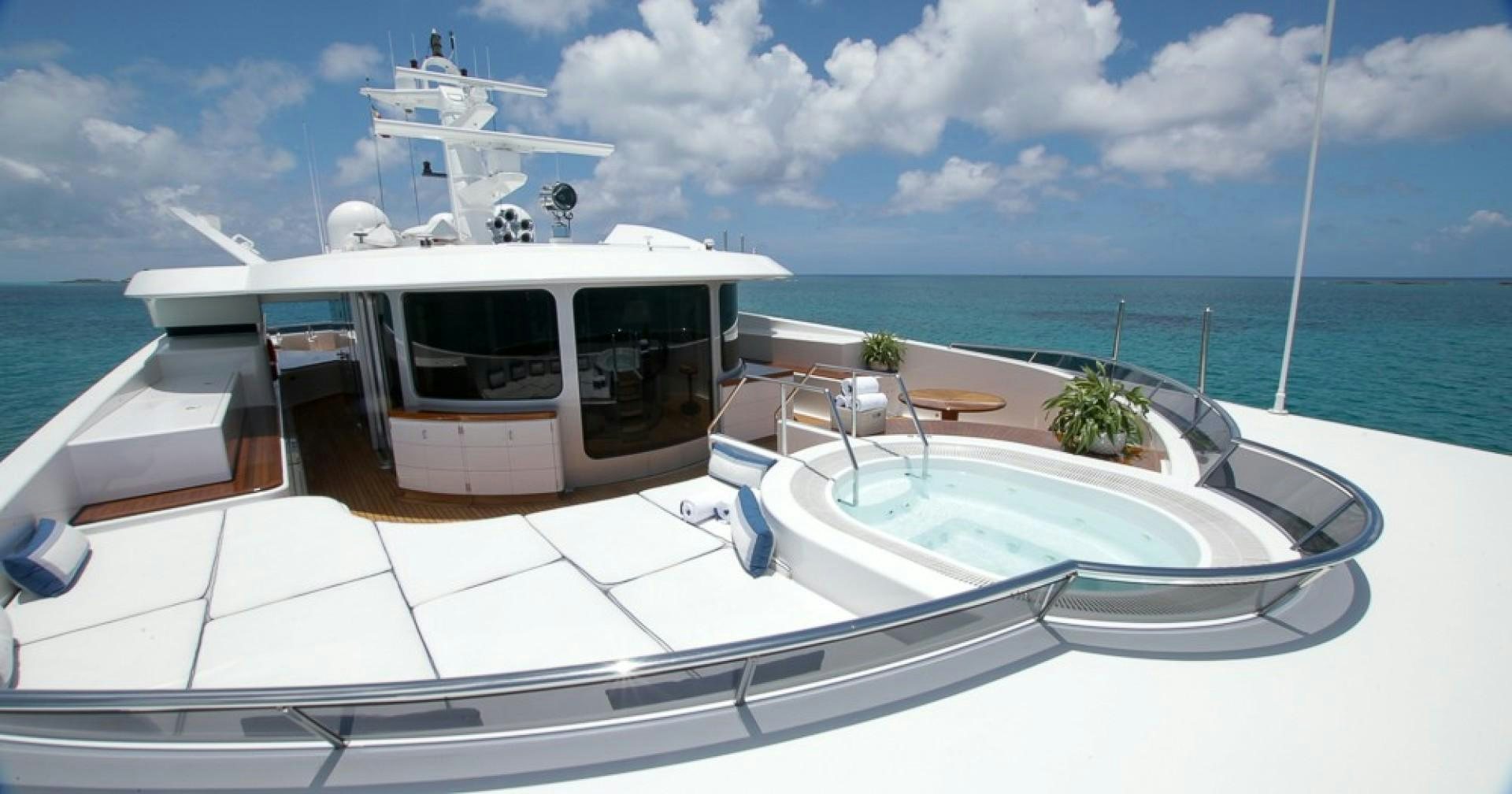 a boat on the water aboard BLUE MOON Yacht for Sale