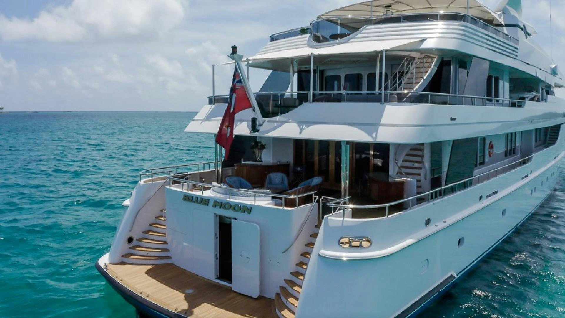 a boat on the water aboard BLUE MOON Yacht for Sale