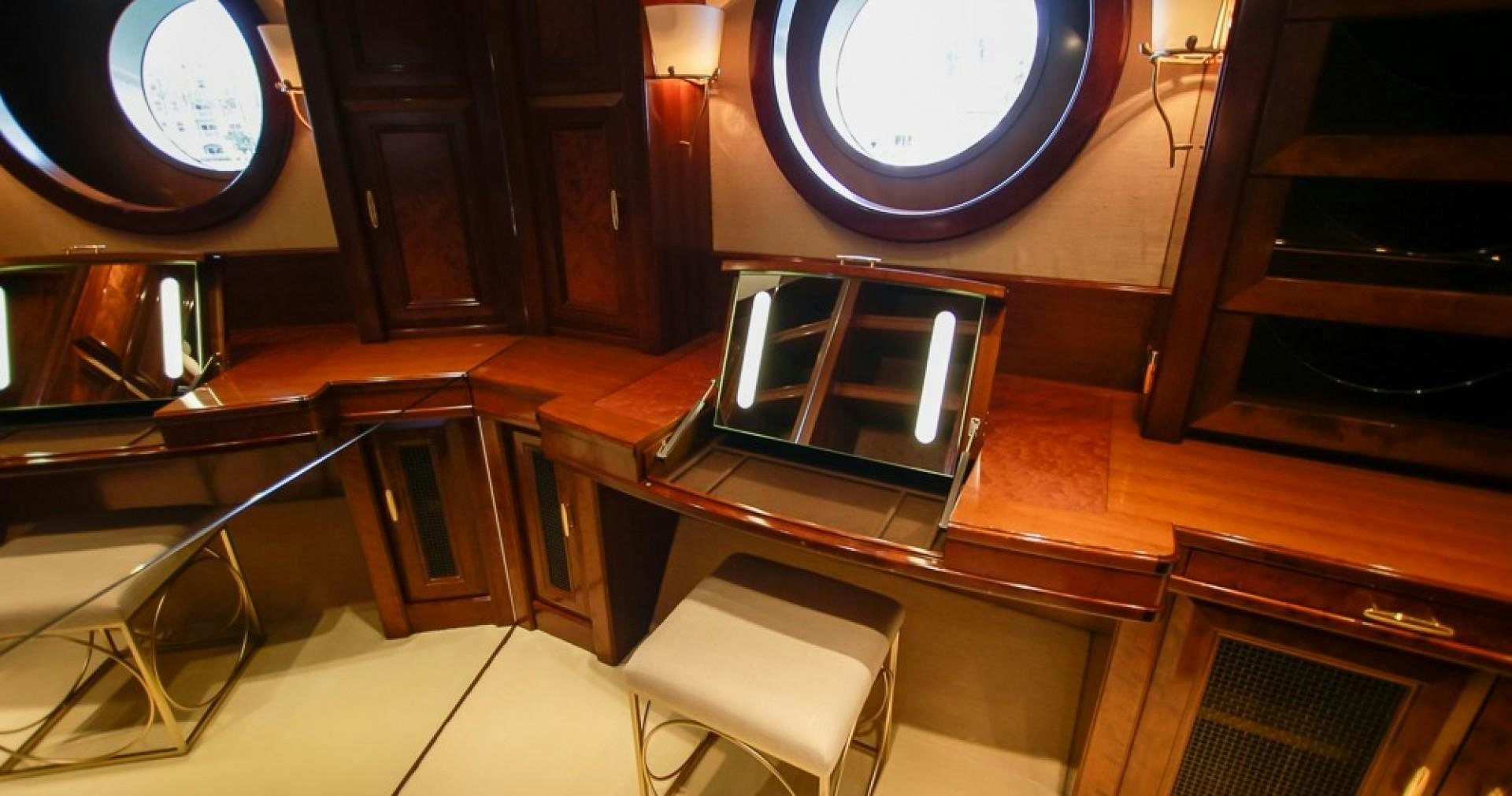 a room with a desk and a computer aboard BLUE MOON Yacht for Sale