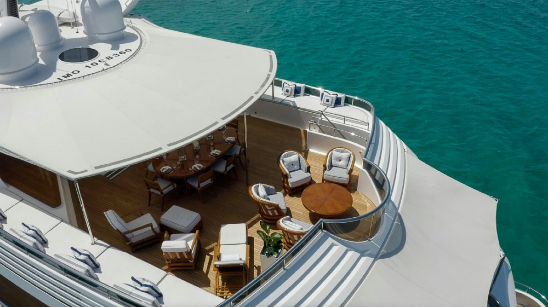 a boat on the water aboard BLUE MOON Yacht for Sale