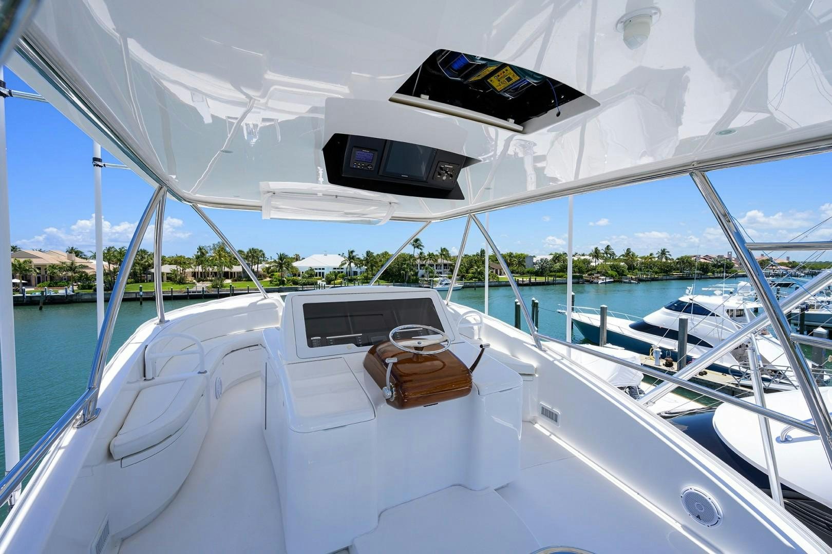 a boat with a screen on the front aboard NIKKI BELLA Yacht for Sale