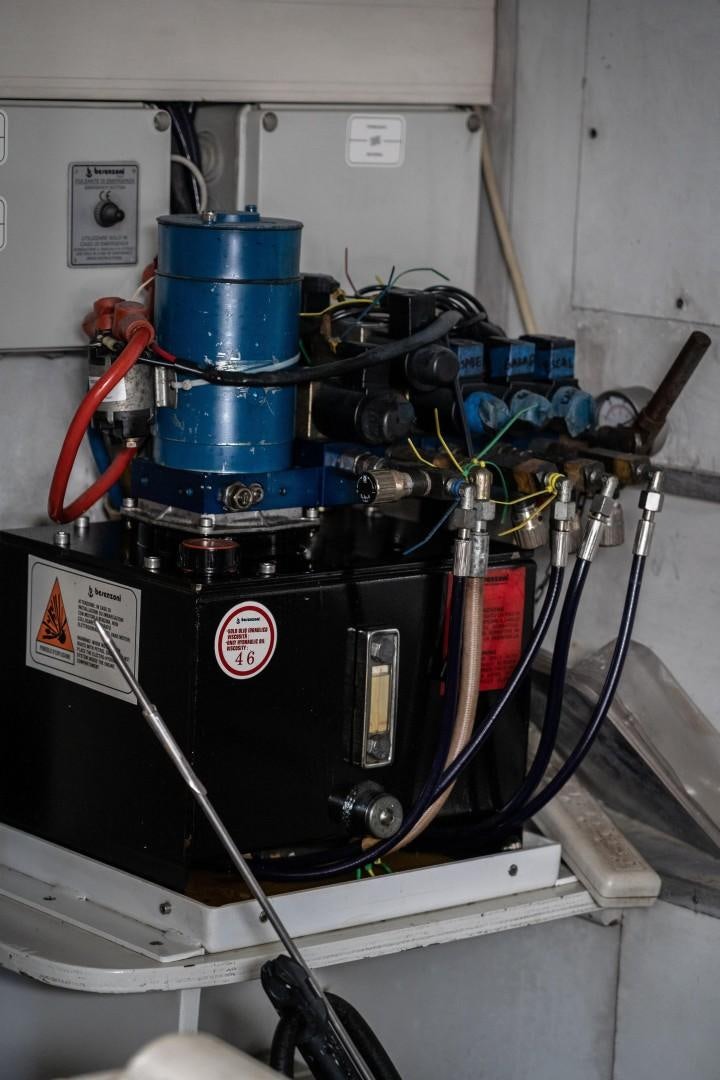 a machine with wires and tubes aboard FORTIS II Yacht for Sale