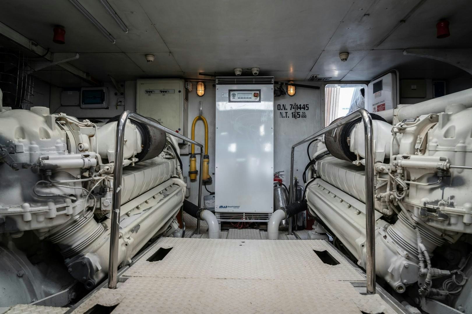 a room with machinery aboard FORTIS II Yacht for Sale