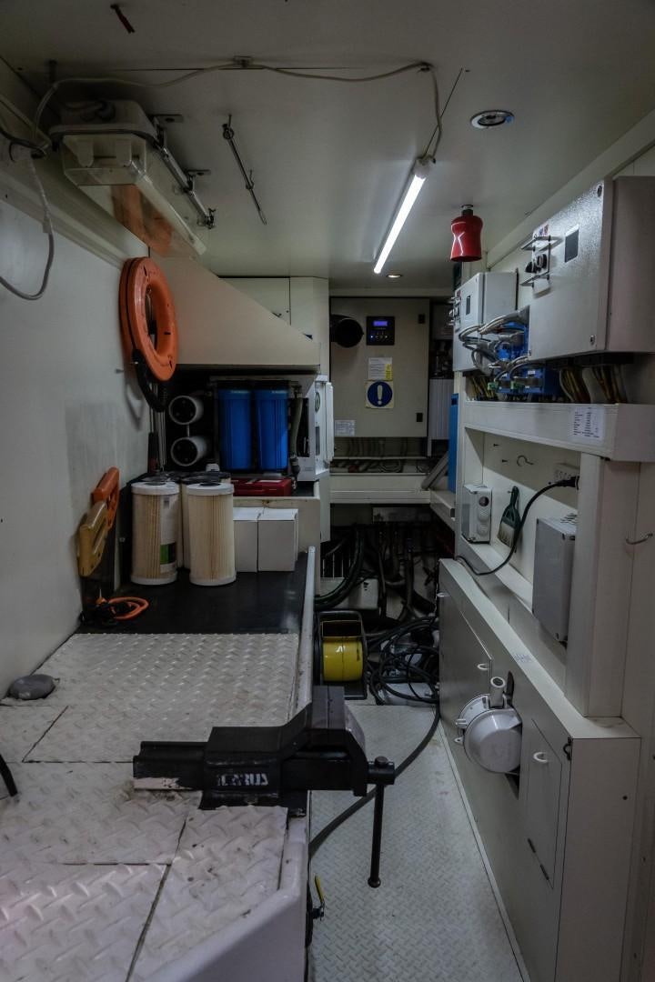 a room with equipment and equipment aboard FORTIS II Yacht for Sale
