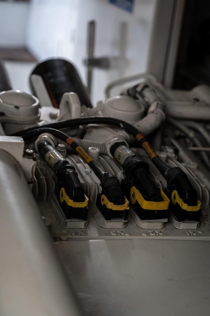 a machine with wires aboard FORTIS II Yacht for Sale