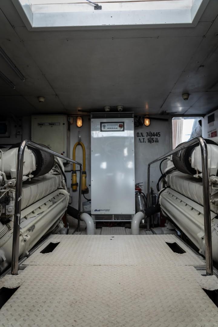 a room with bunk beds aboard FORTIS II Yacht for Sale