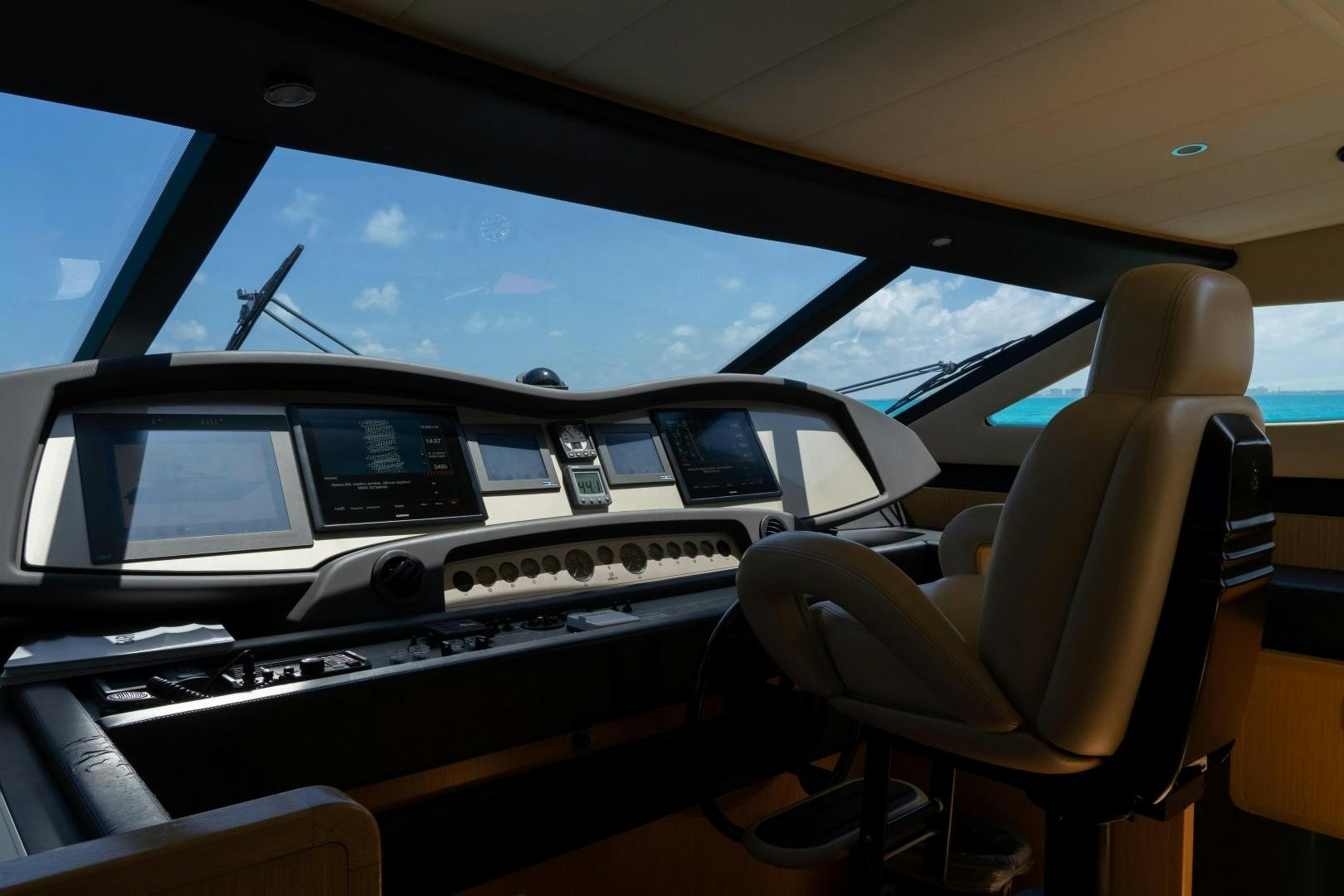 inside of a car aboard FORTIS II Yacht for Sale