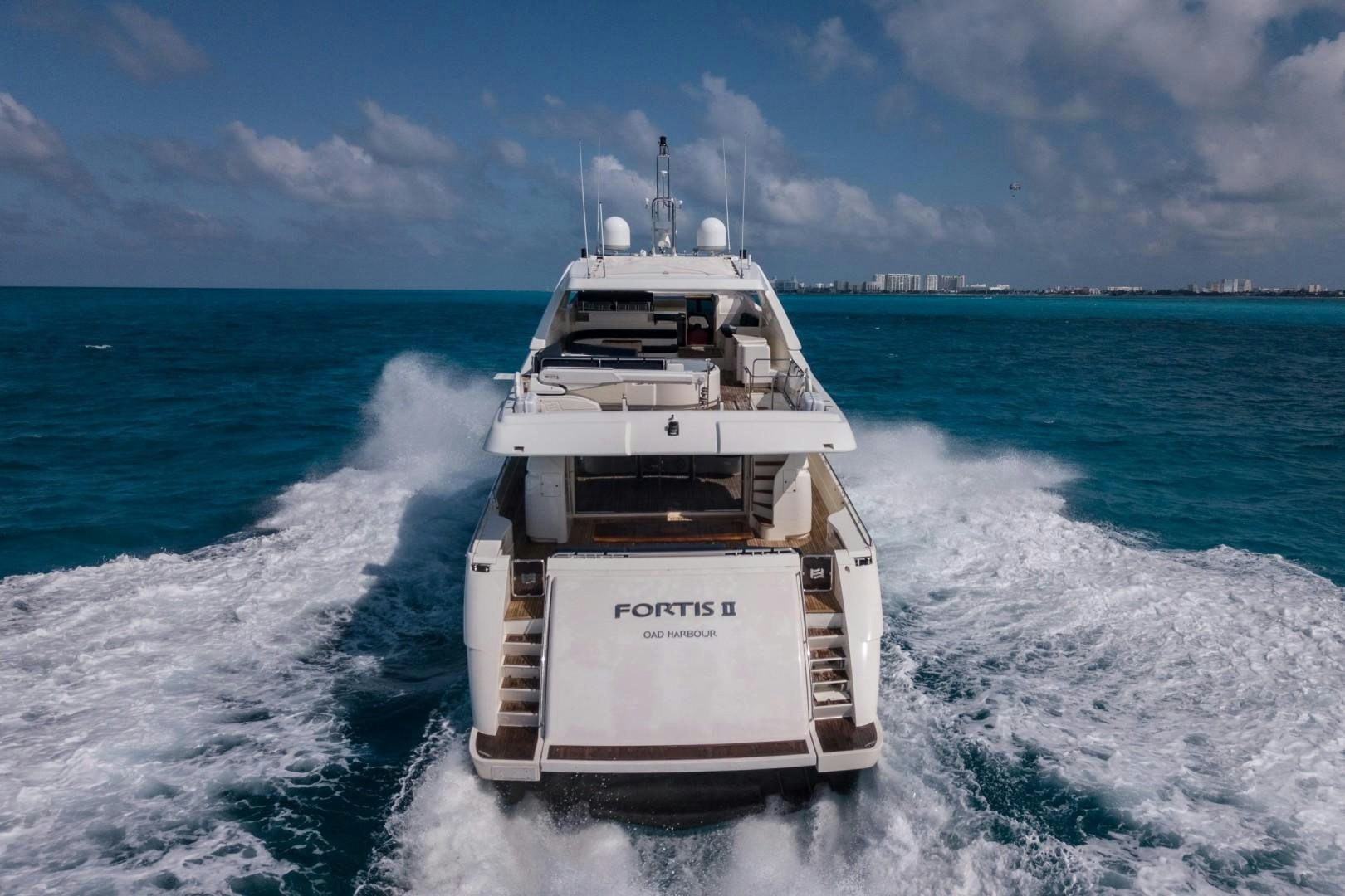 a boat on the water aboard FORTIS II Yacht for Sale