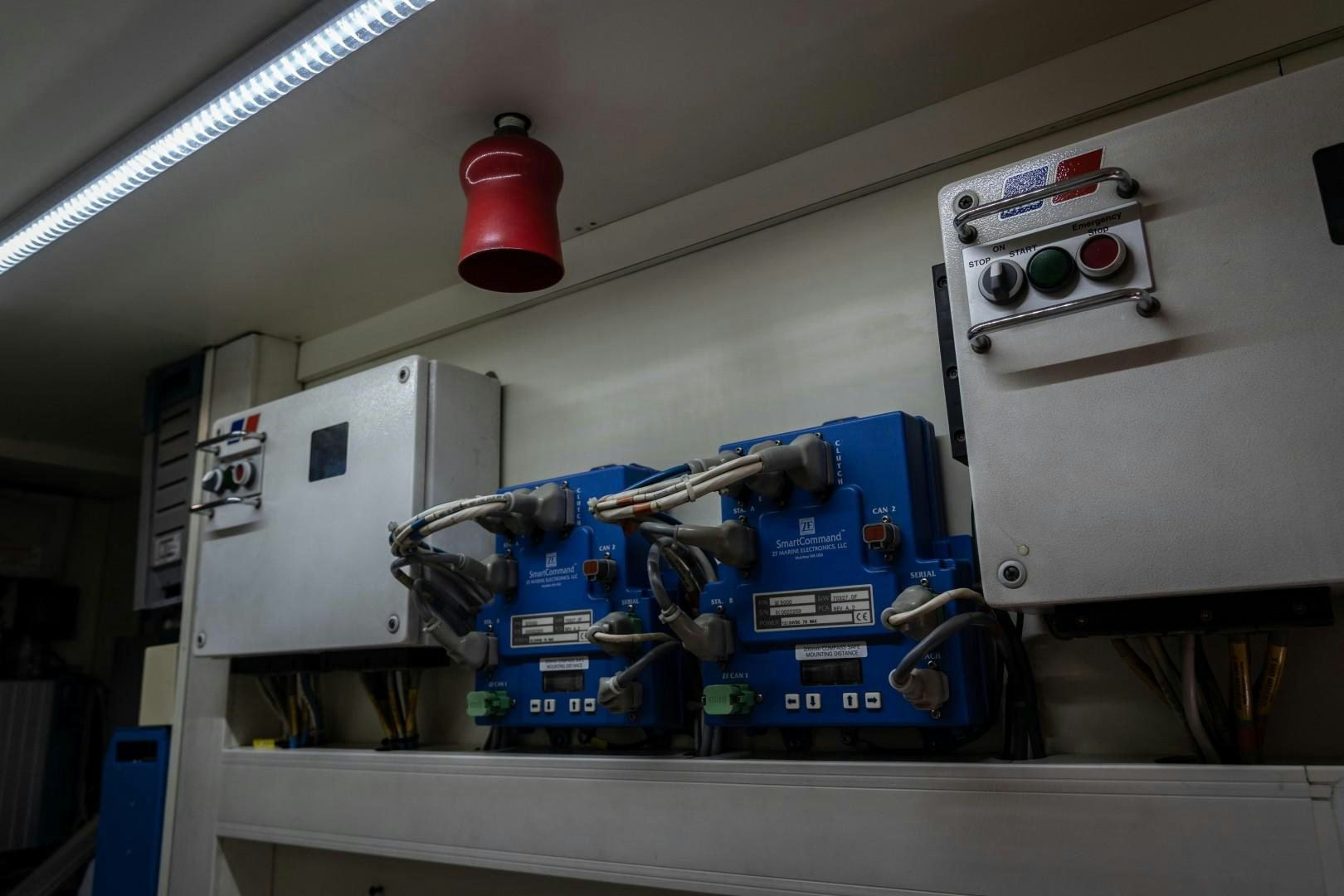 a machine with a red light aboard FORTIS II Yacht for Sale