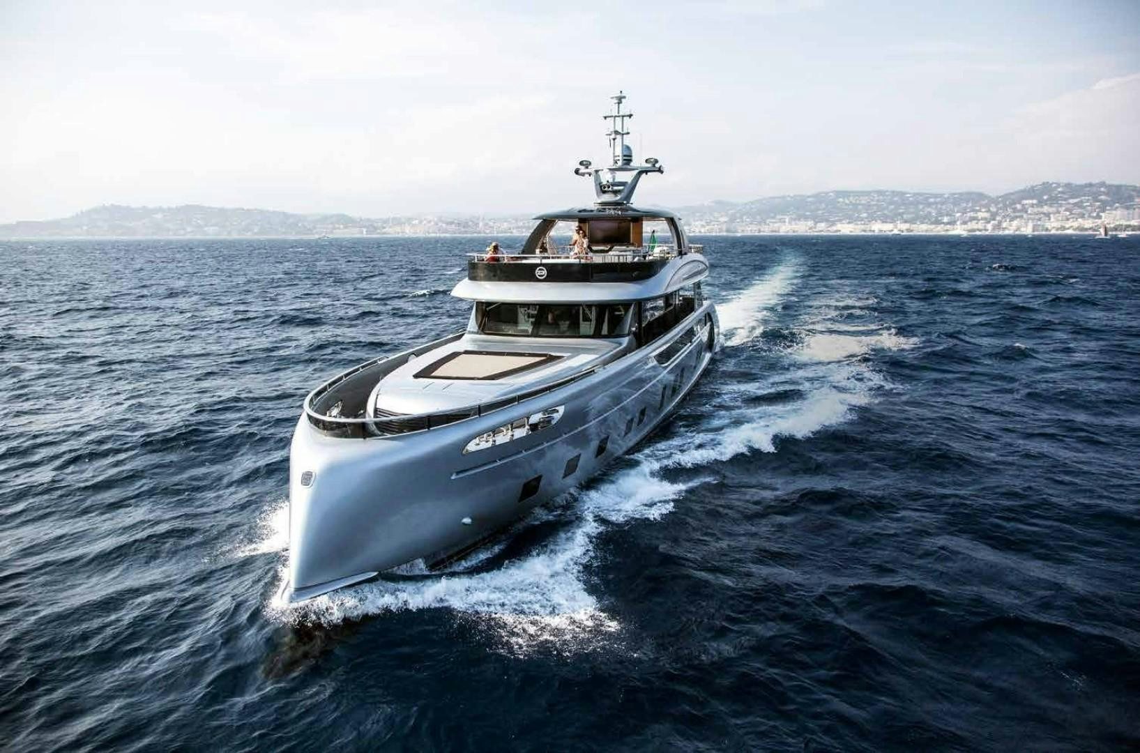 a boat on the water aboard GTT 115 Yacht for Sale