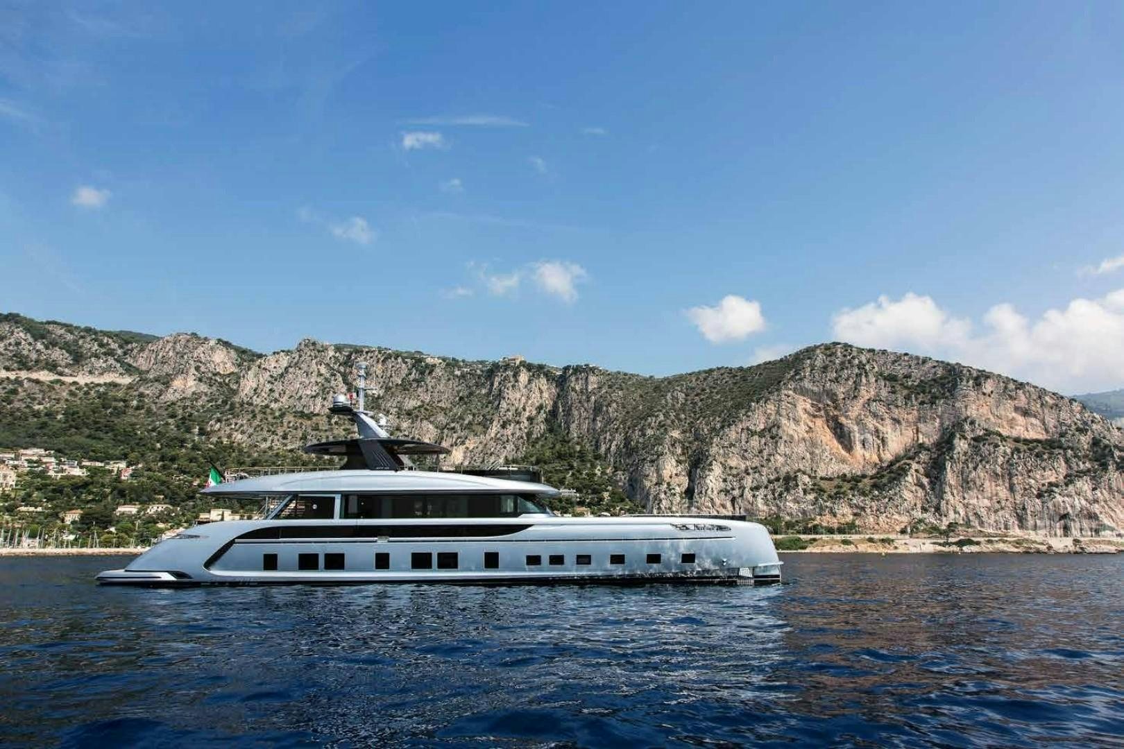 a boat in the water aboard GTT 115 Yacht for Sale