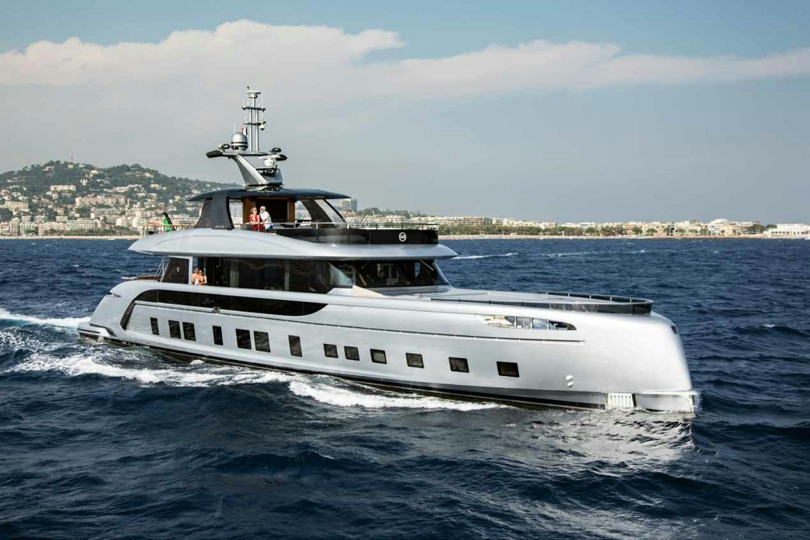 a boat on the water aboard GTT 115 Yacht for Sale