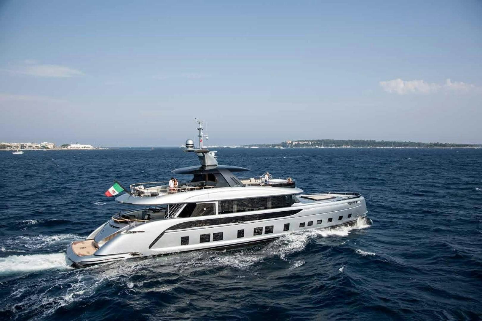 a boat on the water aboard GTT 115 Yacht for Sale