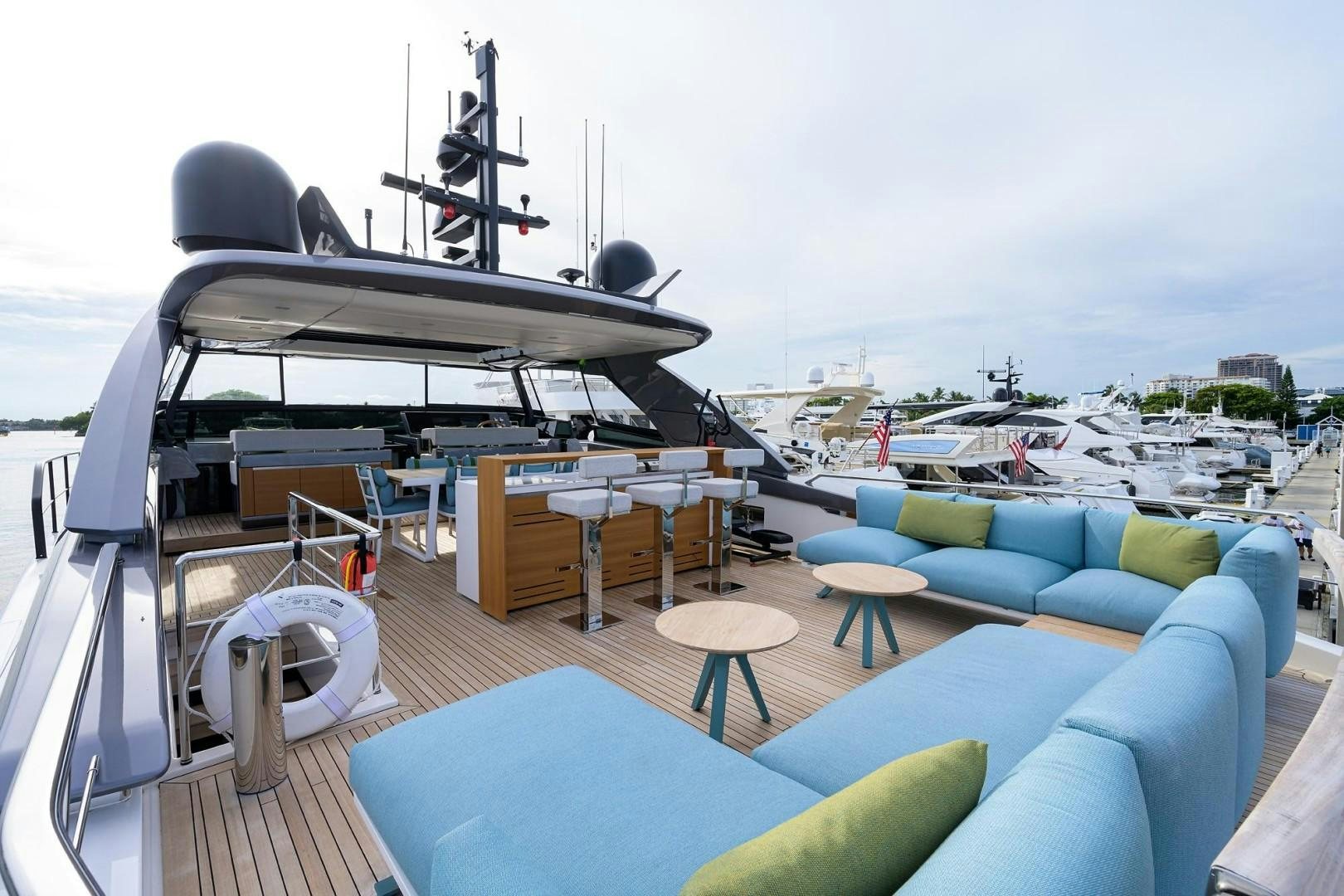 a boat on a deck aboard NINIPOP XL Yacht for Sale