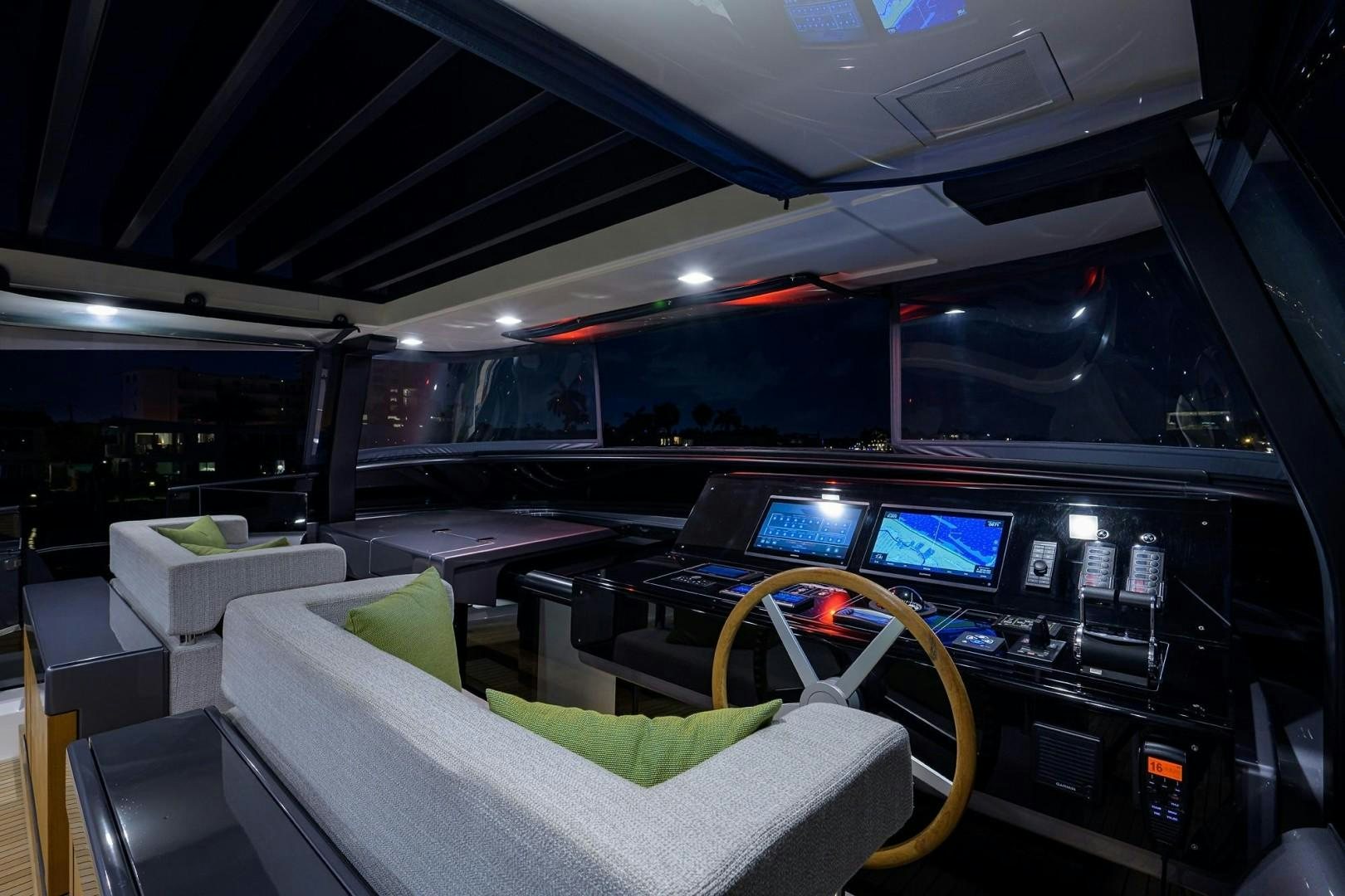 inside of a car aboard NINIPOP XL Yacht for Sale