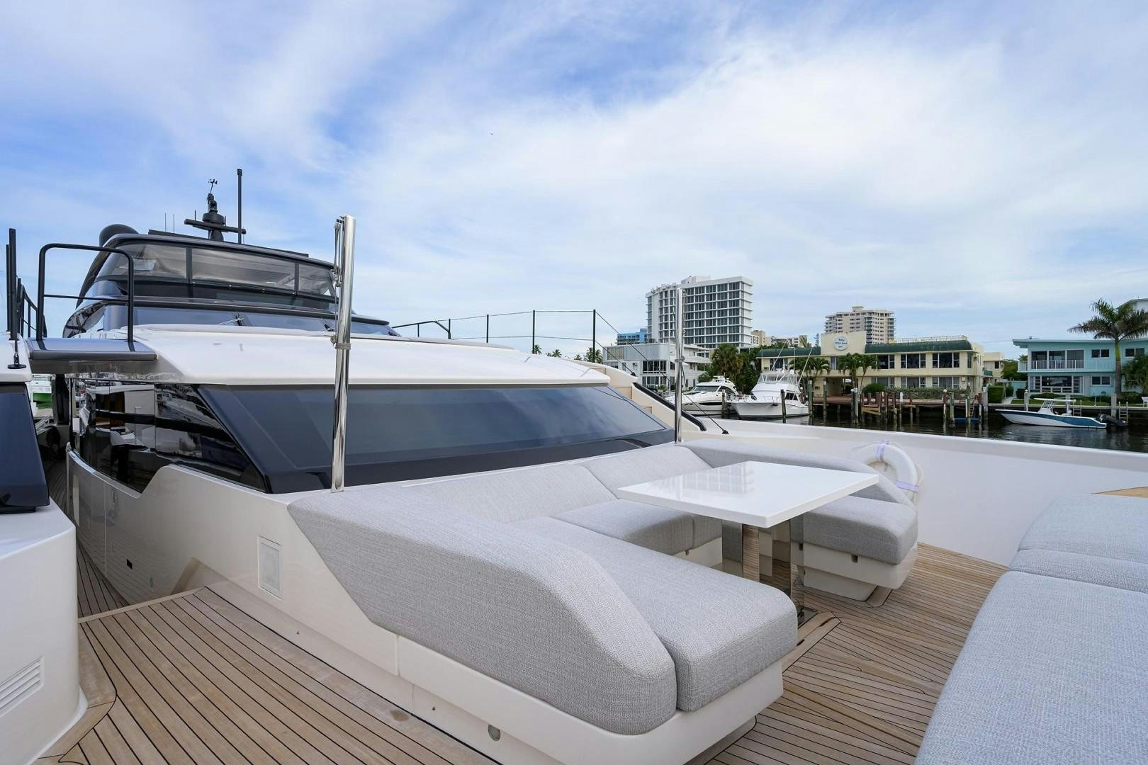 a boat on a deck aboard NINIPOP XL Yacht for Sale