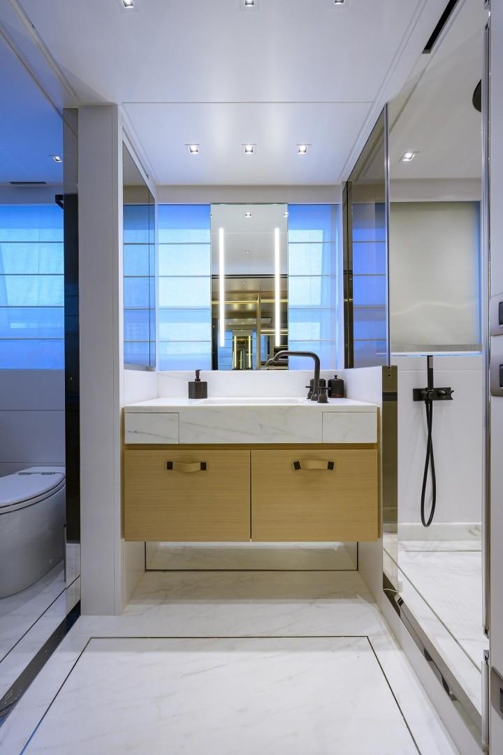 a bathroom with a sink and a toilet aboard NINIPOP XL Yacht for Sale