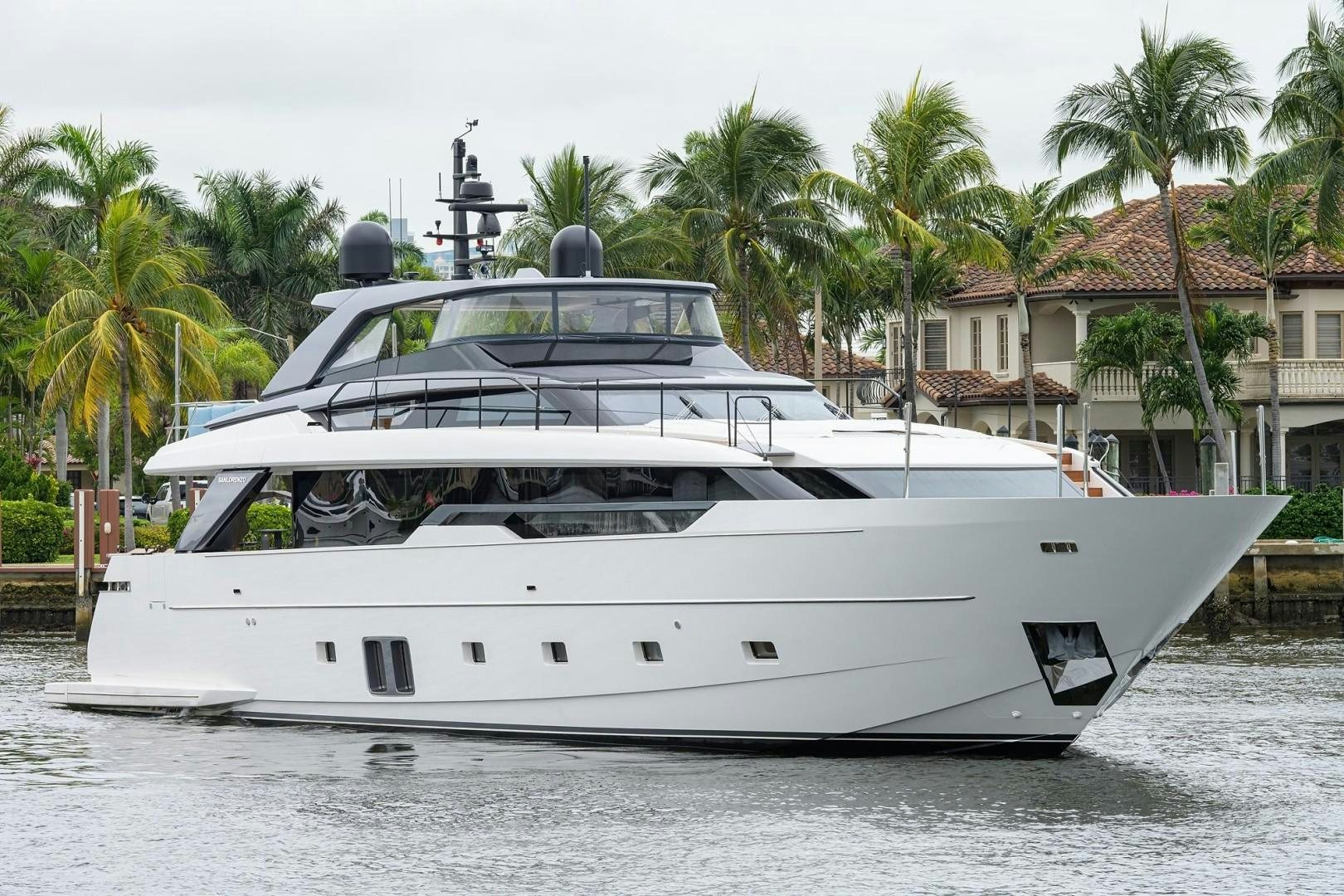 a white yacht on the water aboard NINIPOP XL Yacht for Sale