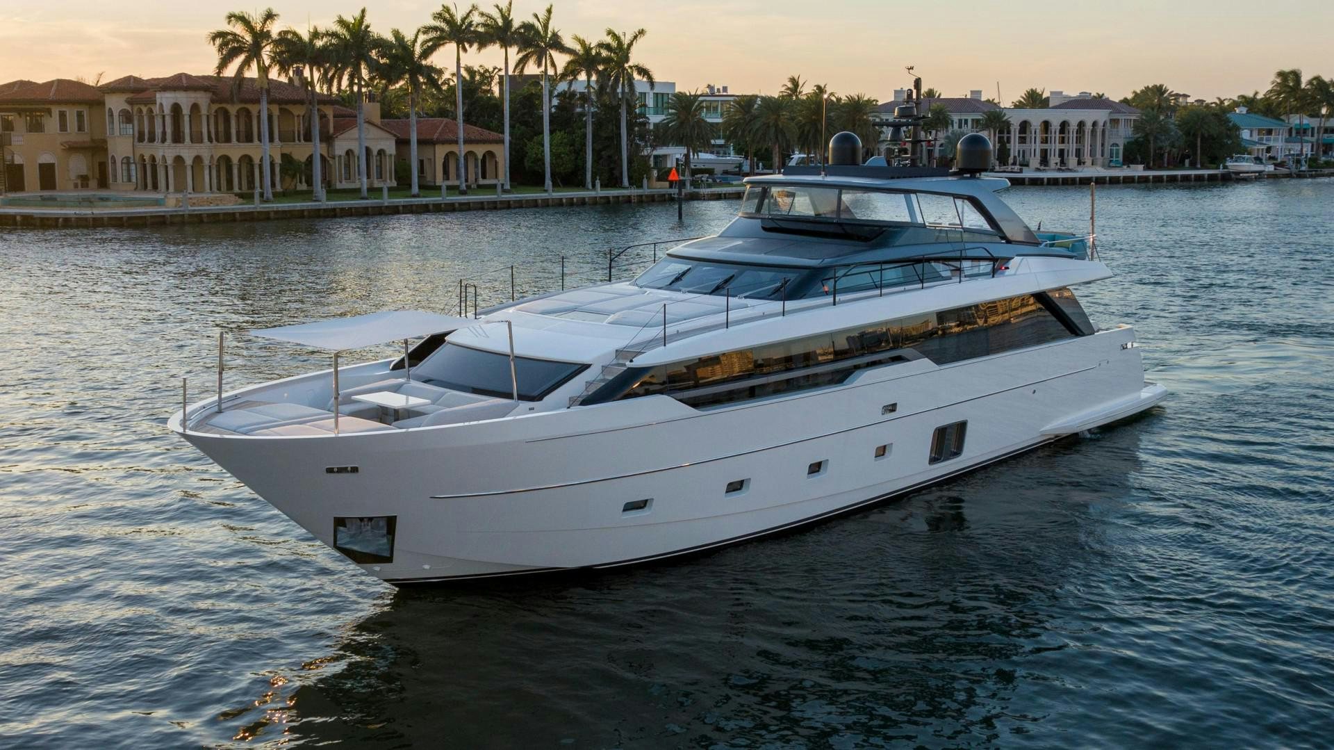 a white boat on the water aboard NINIPOP XL Yacht for Sale