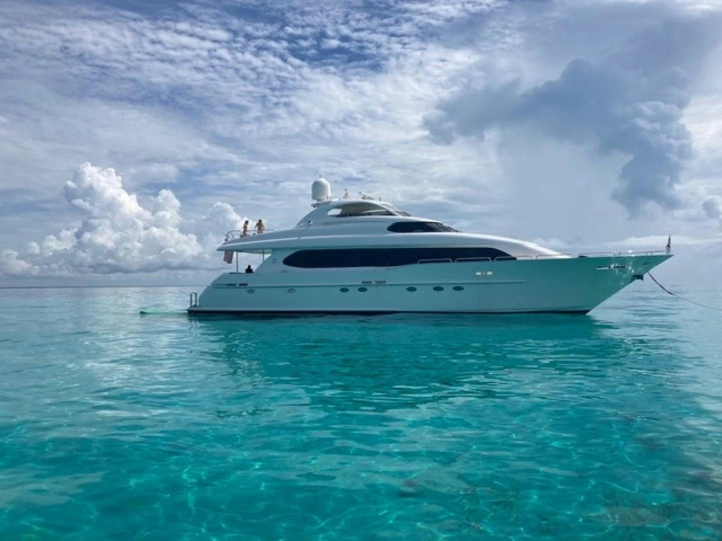 a white yacht in the water aboard BELLA GIORNATA Yacht for Sale