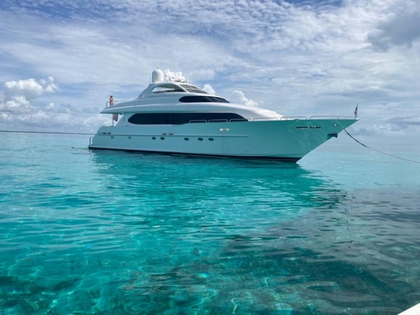 a white boat in the water aboard BELLA GIORNATA Yacht for Sale