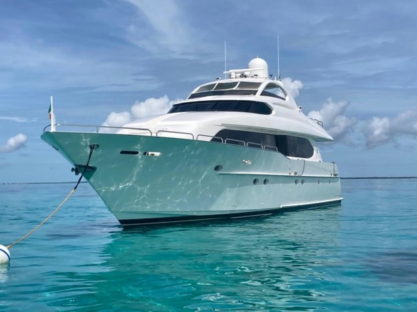a white yacht in the water aboard BELLA GIORNATA Yacht for Sale