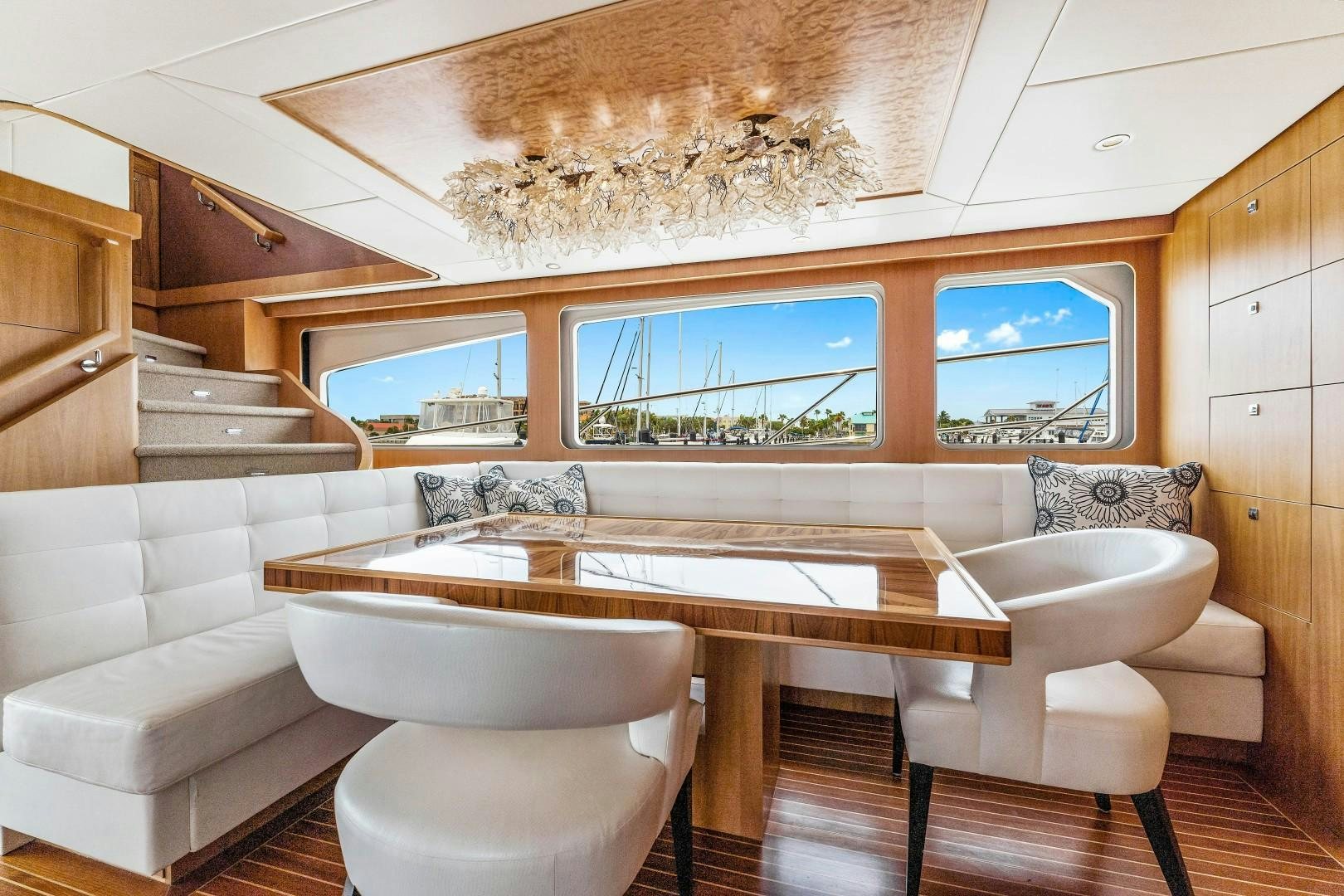 a bathroom with a large tub aboard No Name Yacht for Sale